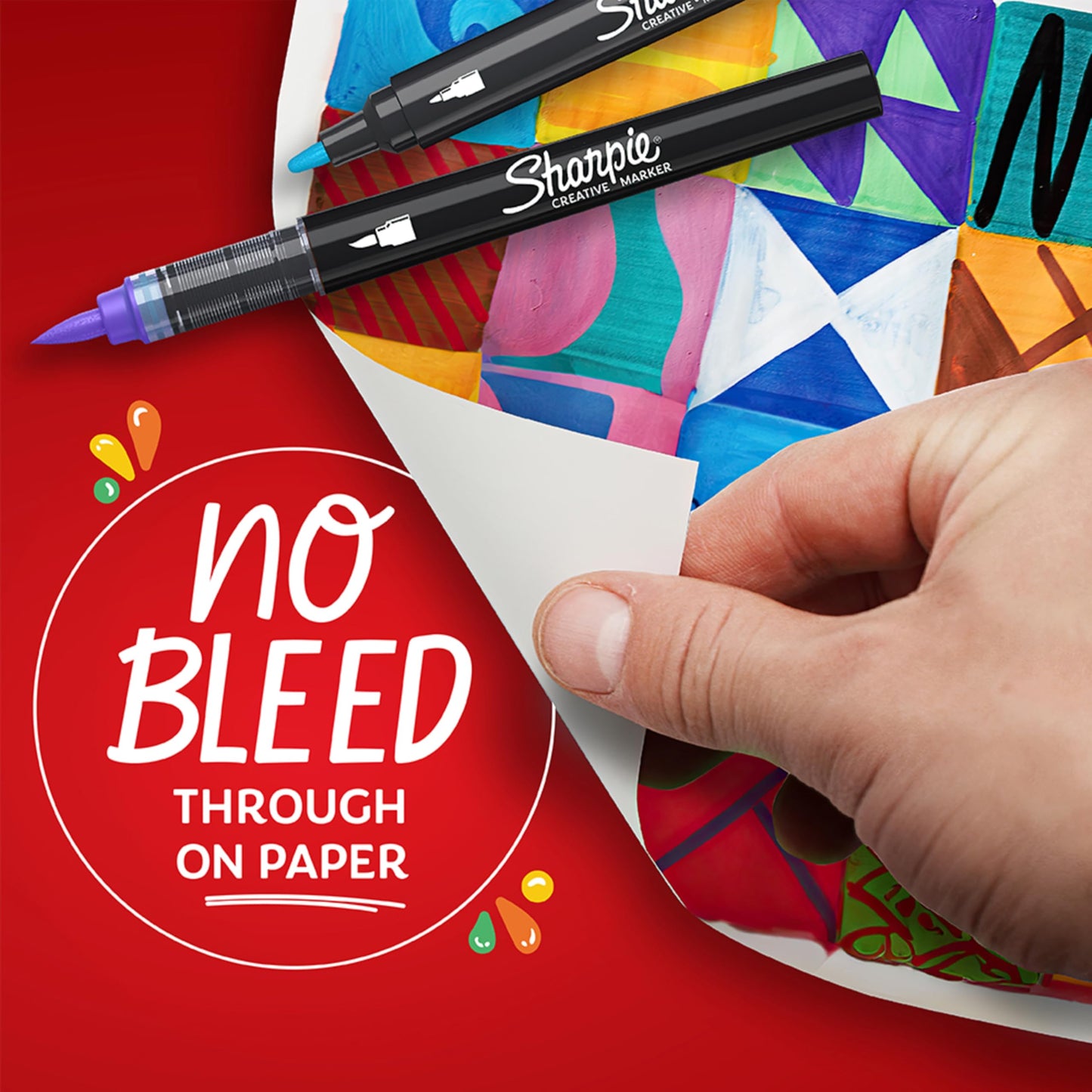 Sharpie Creative Markers, Water-Based Acrylic Markers, Brush Tip & Bullet Tip, Assorted Colours, 24 Count