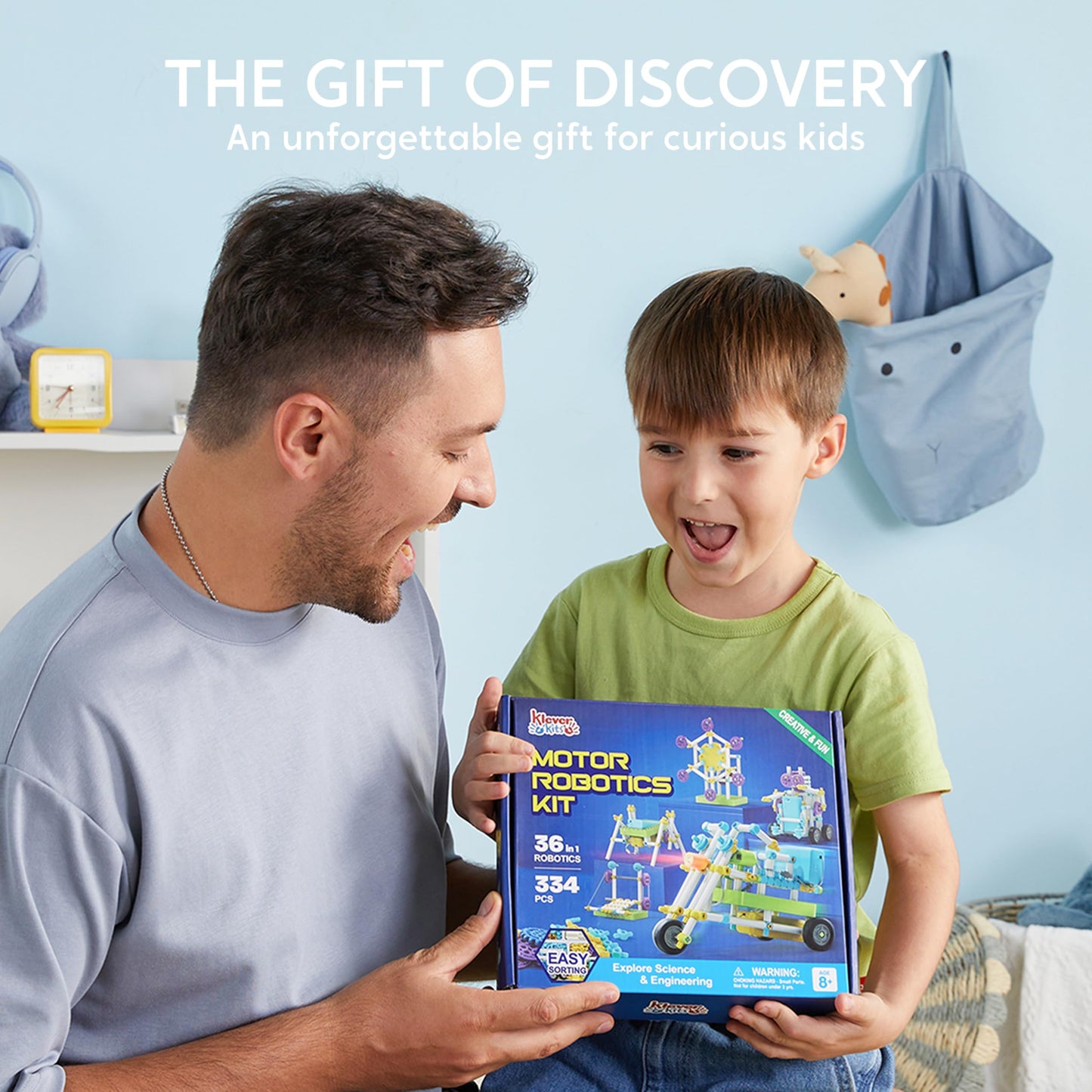 JOVA Klever Kits 36-in-1 Motor Robotic Kits, Make Your Own Kids Craft Kits Educational STEM Toys for Ages 8-13 Boys and Girls, Science Gifts for 8 Years Old