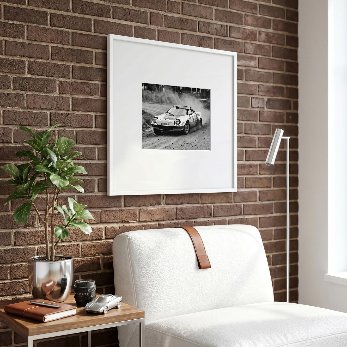 Americanflat 24x24 Picture Frame with Polished Plexiglass - Use as 11x14 Frame with Mat or Display 24x24 Photo Without Mat - Streamline Collection - Thin Border Square Frames for Wall Display - White