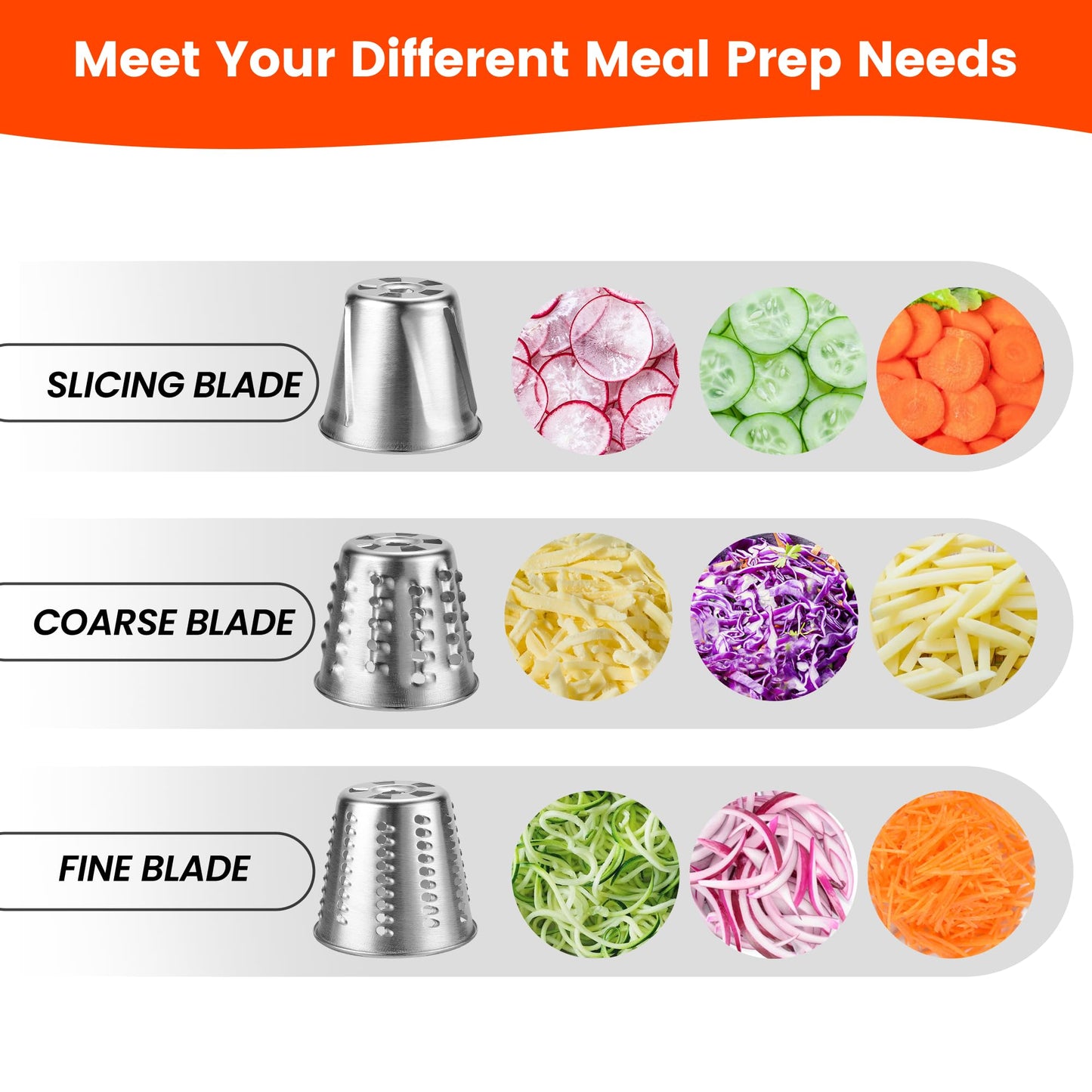 Stainless Steel Slicer Shredder Attachment for Kitchenaid Mixers, Cheese Grater & Vegetable Salad Maker Accessories, Dishwasher Safe