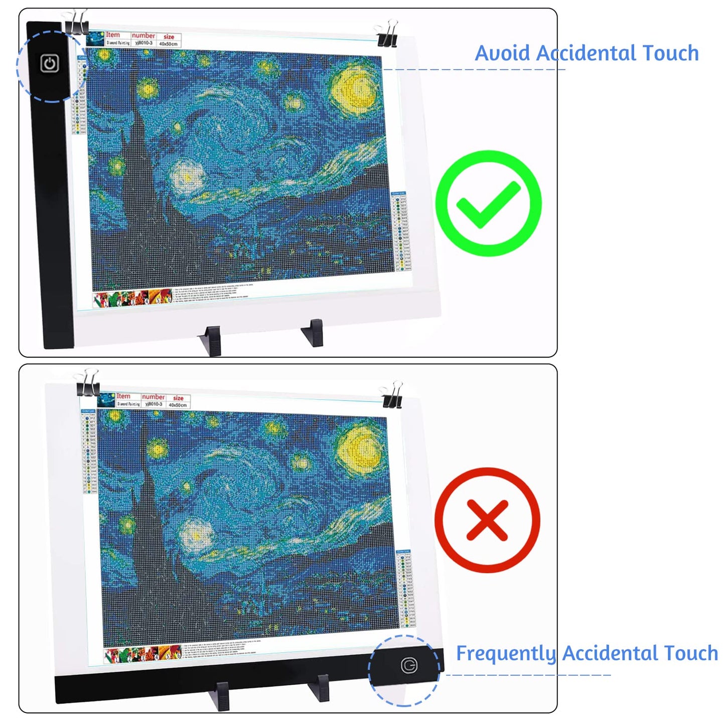 A3 Diamond Painting LED Light Pad Kit, 5D Diamond Painting Accessories Tool Kit Full Drill for Adults and Kids, Supplies Includes Storage Case, Pens,Stand,Pad Board and More