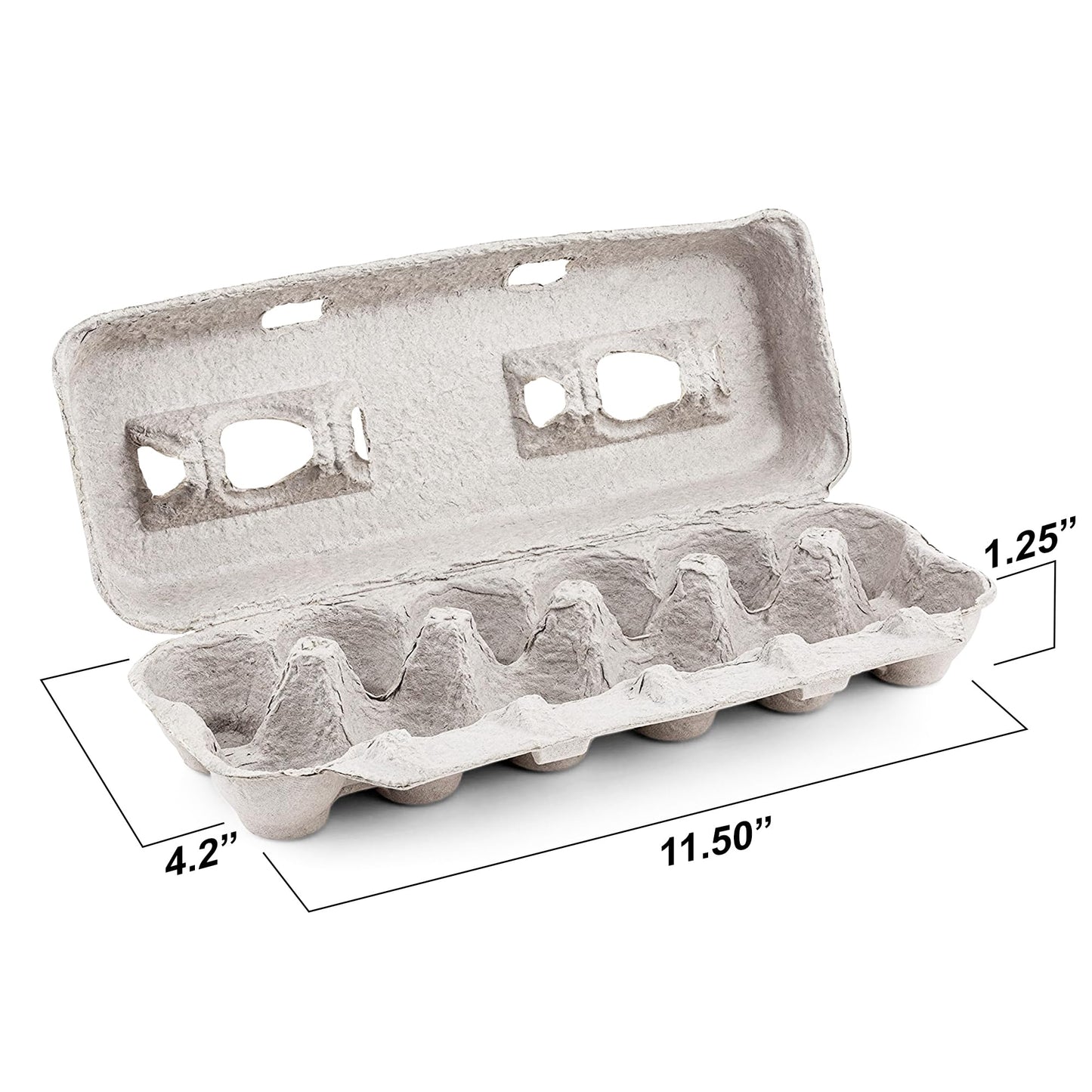 MT Products Blank Natural Pulp Egg Cartons Holds Up to Twelve Eggs - 1 Dozen - Strong Sturdy Egg Crate Cardboard Material Perfect For Storing Extra Eggs (25 Pieces) - Made in the USA