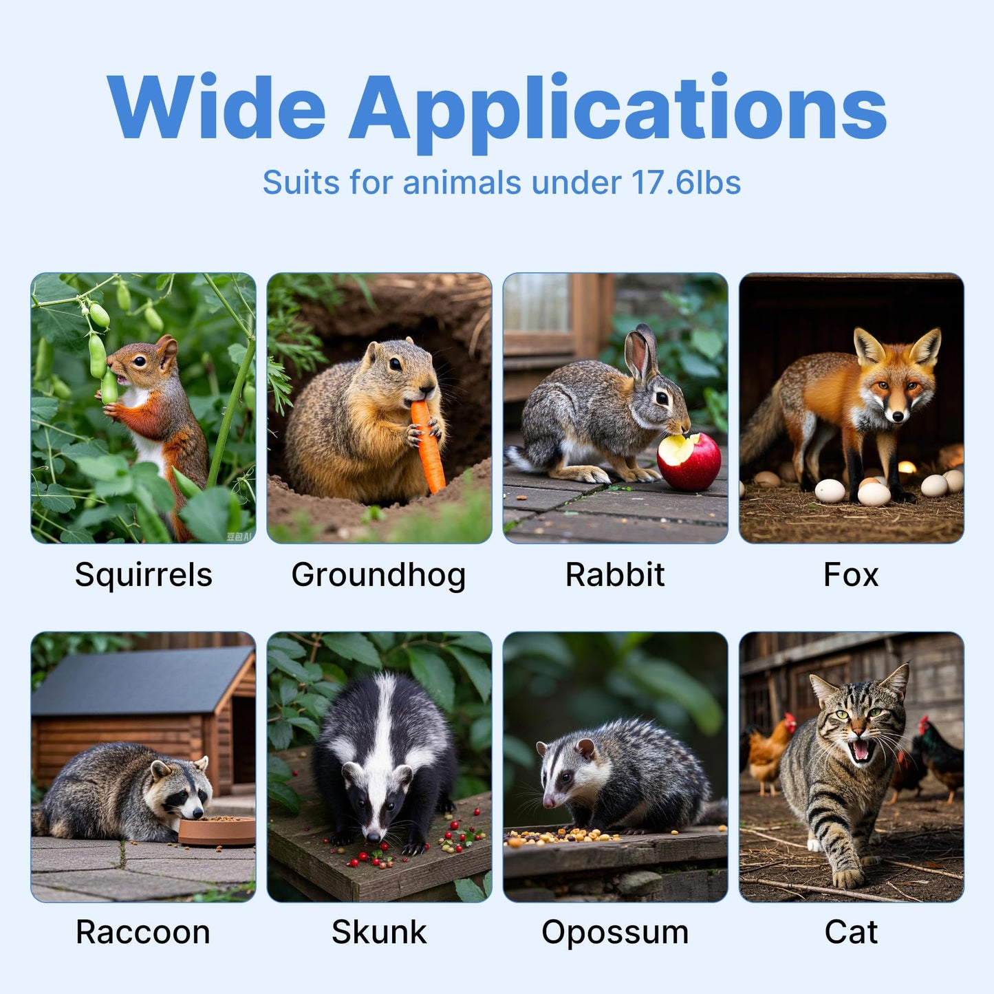 ARIFARO Animal Cage Trap (31" L x 10" W x 11" H) Humane Live Cage Trap Double-Door Metal Capture Cage for Skunks,Raccoons,Rabbits,Stray Cats,Squirrels,Moles,Gophers