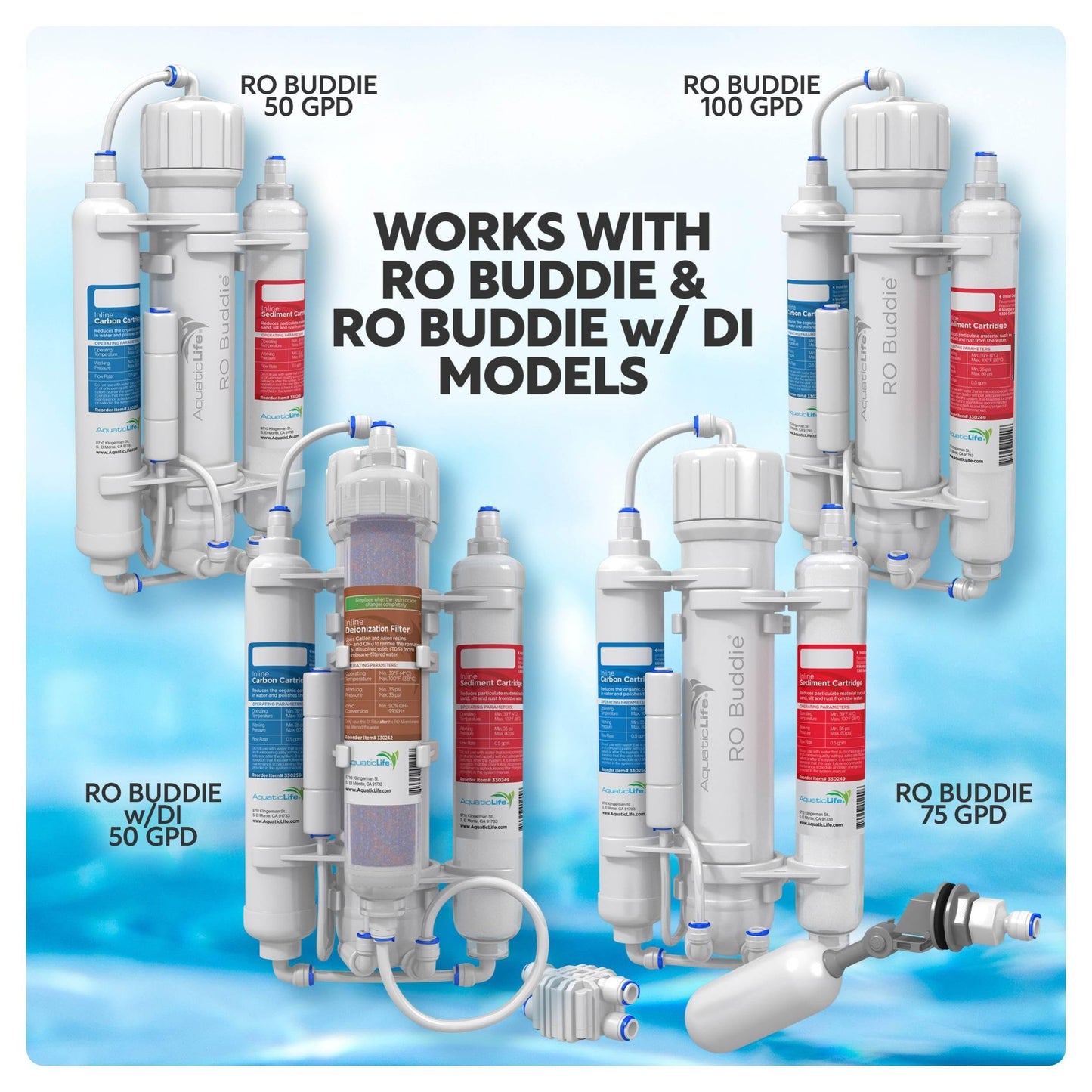 Aquatic Life RO Buddie Sediment & Carbon Cartridge, Value Pack