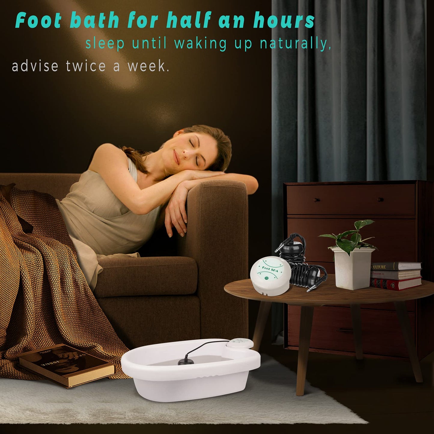 BOEE Ionic Foot Bath Machine With Foot File, Ion Cleanse Detox Bath for Home Use, Regain Vitality and Own Extra Smooth & Beauty Foot