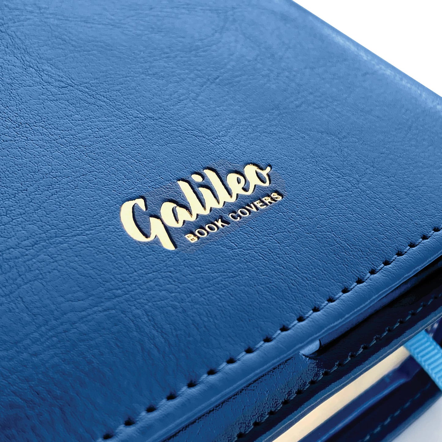 GALILEO® Large Print Double AA Big Book Cover & 12 Steps & 12 Traditions | PU Leather | AA Book Covers for Hardcover | AA Gift | Alcoholics Anonymous | Serenity Prayer (Large Print/Navy Blue)