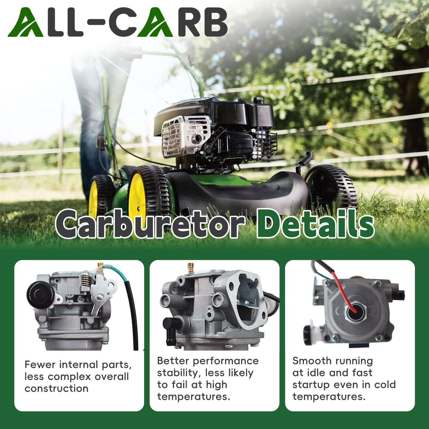 ALL-CARB Carburetor Carb Kit Replacement for Kohler Engine SV735 SV830 SV740 SV730 SV725 32 853 12-S, 32 853 08-S