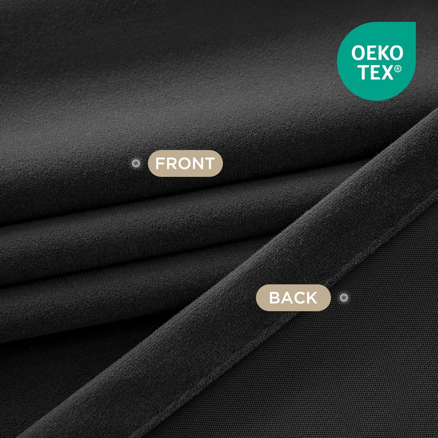 Joydeco Black Velvet Curtains 84 inch Length 2 Panels Burg Set, Luxury Rod Pocket Thermal Insulated Window Blackout Curtain, Room Darkening Drapes for Living Dining Room Bedroom Privacy