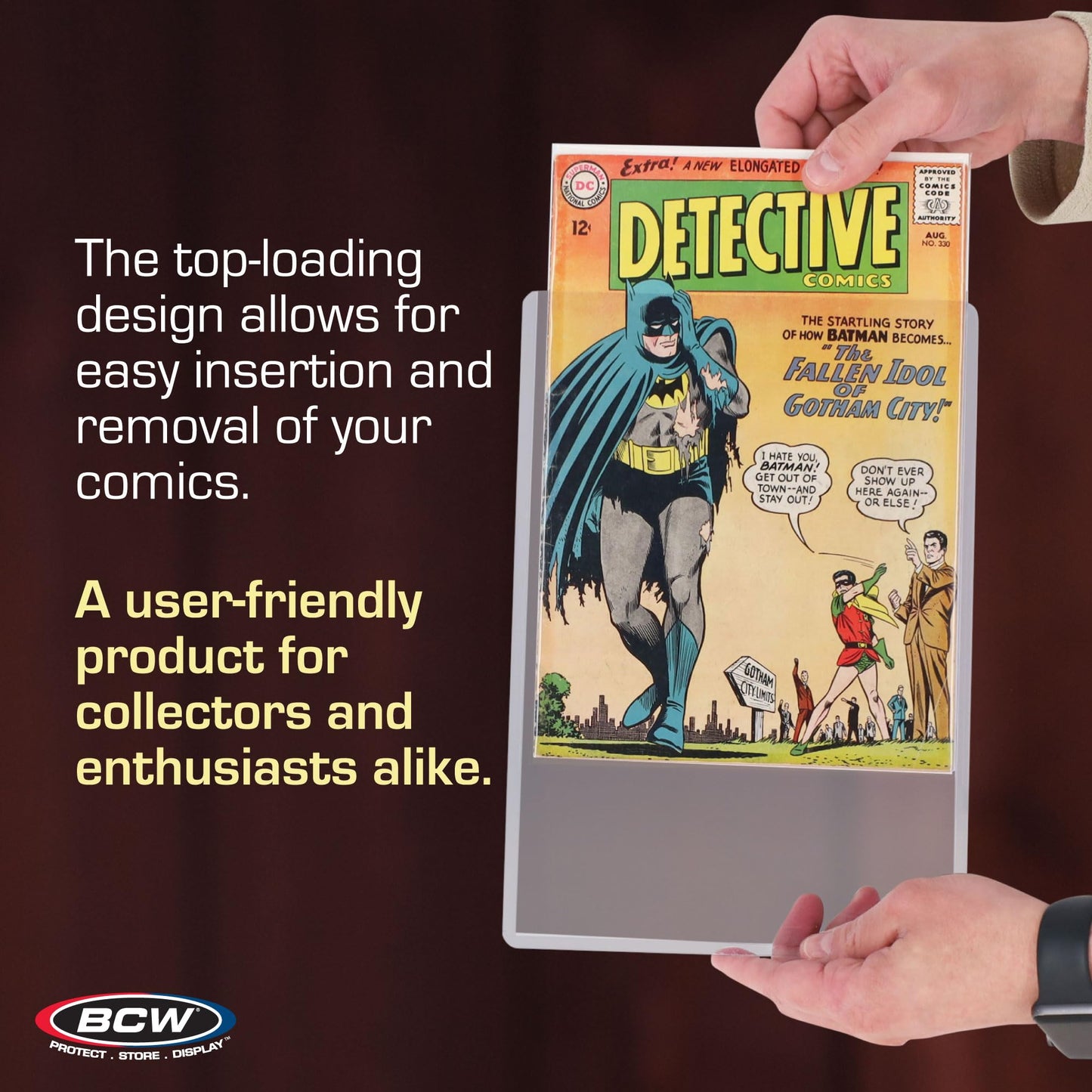 BCW Silver Age Comic Top Loaders (Pack of 10) | Crystal Clear PVC, Migration-Free | Protects Books, Photos, Prints | Rigid Top-Loading Design | Double Pack Convenience | Hard Case