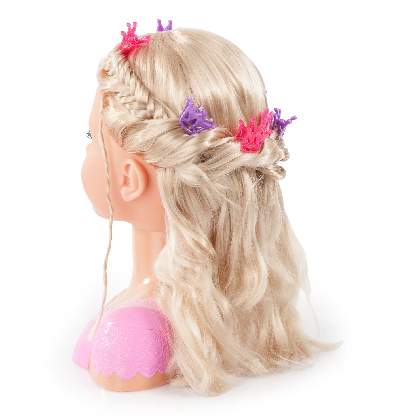 Bayer - Charlene Super Model Hairdressing Head - Cosmetics, Make-up, Hair Accessories - Blonde Hair - 10” - Age 3+ - 90088AA