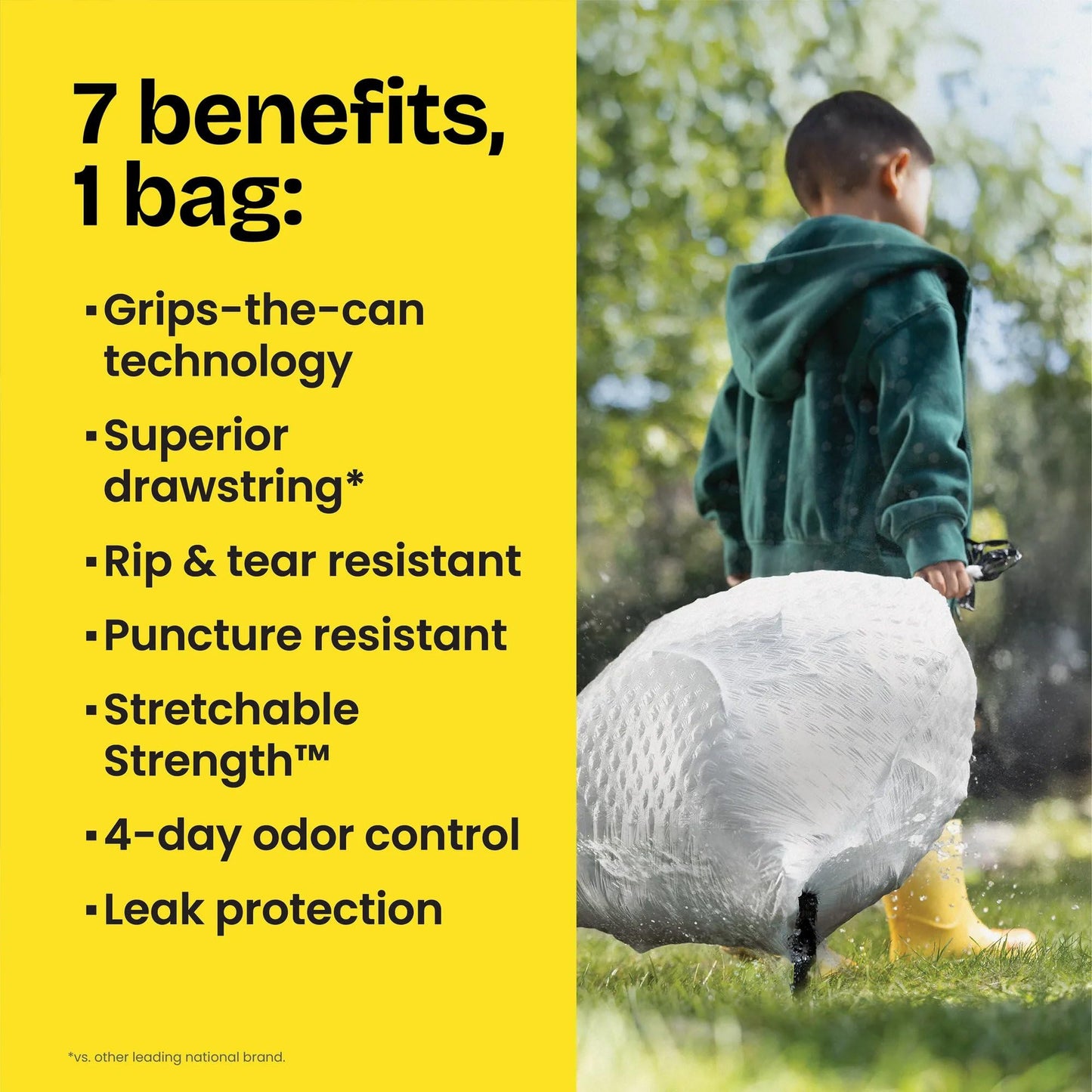 Glad ForceFlex Tall Kitchen Trash Bags, 13 Gallon, Gain Lavender, 140 Count (Package May Vary)