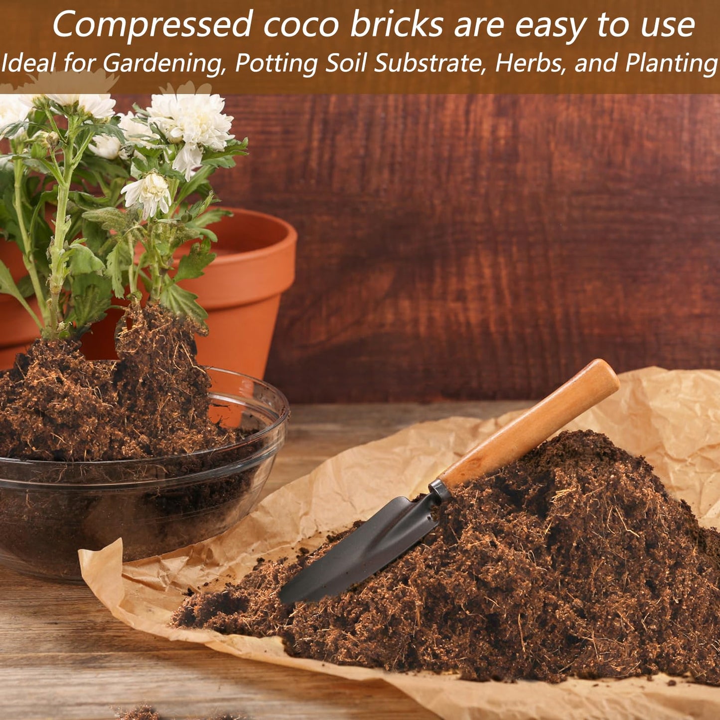 ZENFUN 12 Packs 17 lb Coco Coir Organic Brick for Plants, Natural Coconut Coir Pith, Compressed Coco Bricks, Coco Fiber for Soilless Gardening, High Nutrition Coconut Soil Coco Fiber
