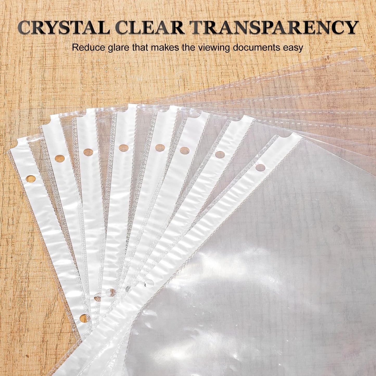 Sheet Protectors, 600 Pack Clear Page Paper Protectors 8.5 x 11 Inch for 3 Ring Binder, Non-Glare Plastic Binder Sleeves for Documents, Photos