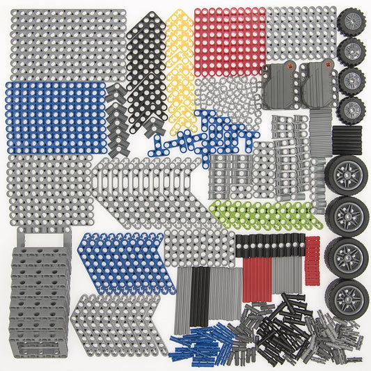 AIMATRIX 417Pcs Technic-Parts Gears and Tracks,ompatible with Mainstream Building Block Brands,axle-Pin-Connectors Cross shafts-Motor-Pins-Beam Kits,MOC Arts for Building Kits.