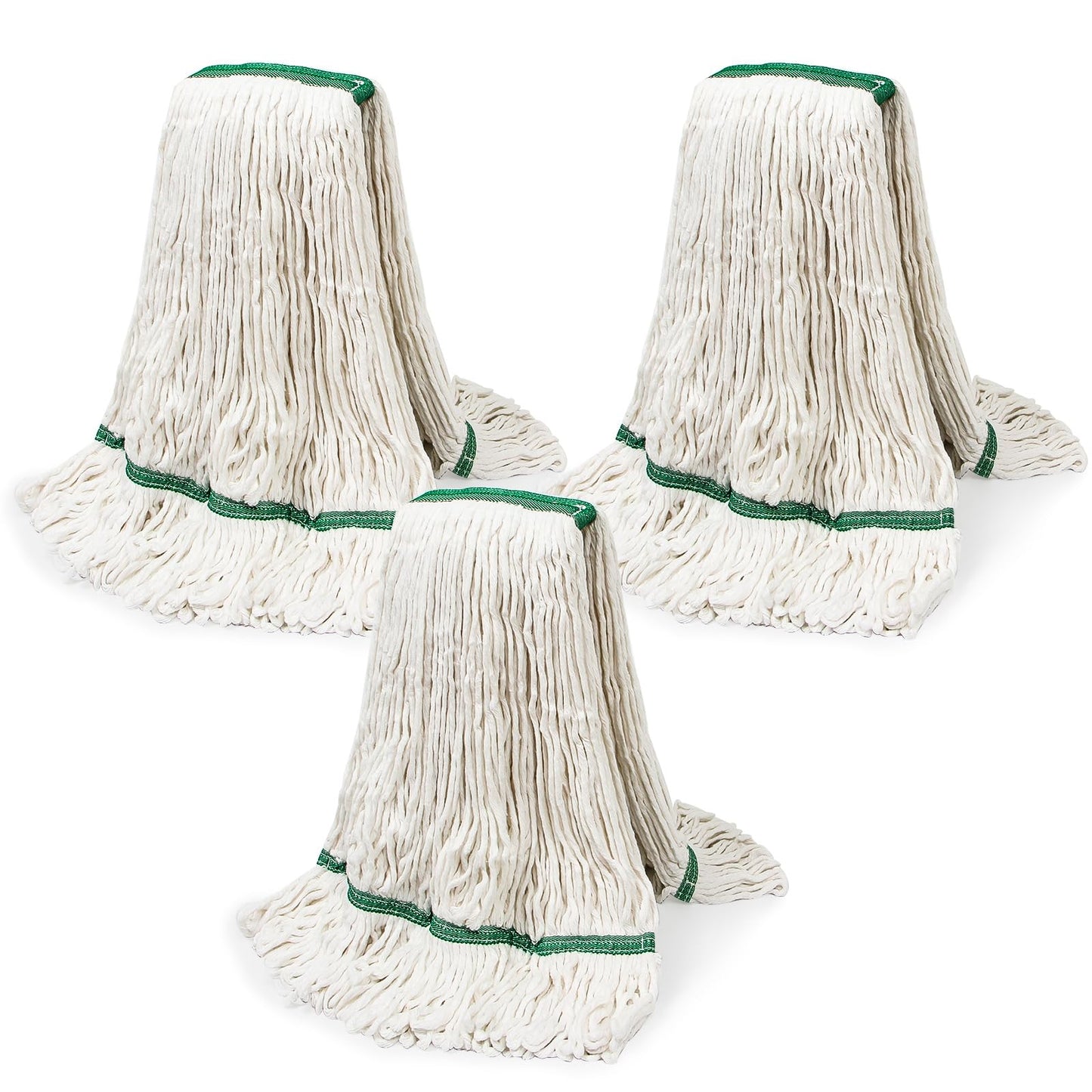 20oz Heavy Mop Replace Head, 3 Pack Commerical Replacement Mop，mop Head Replacement，Reusable Mop Head Refills-Replacement Mop Heads Suitable for Heavy Commercial Industrial Residential Areas