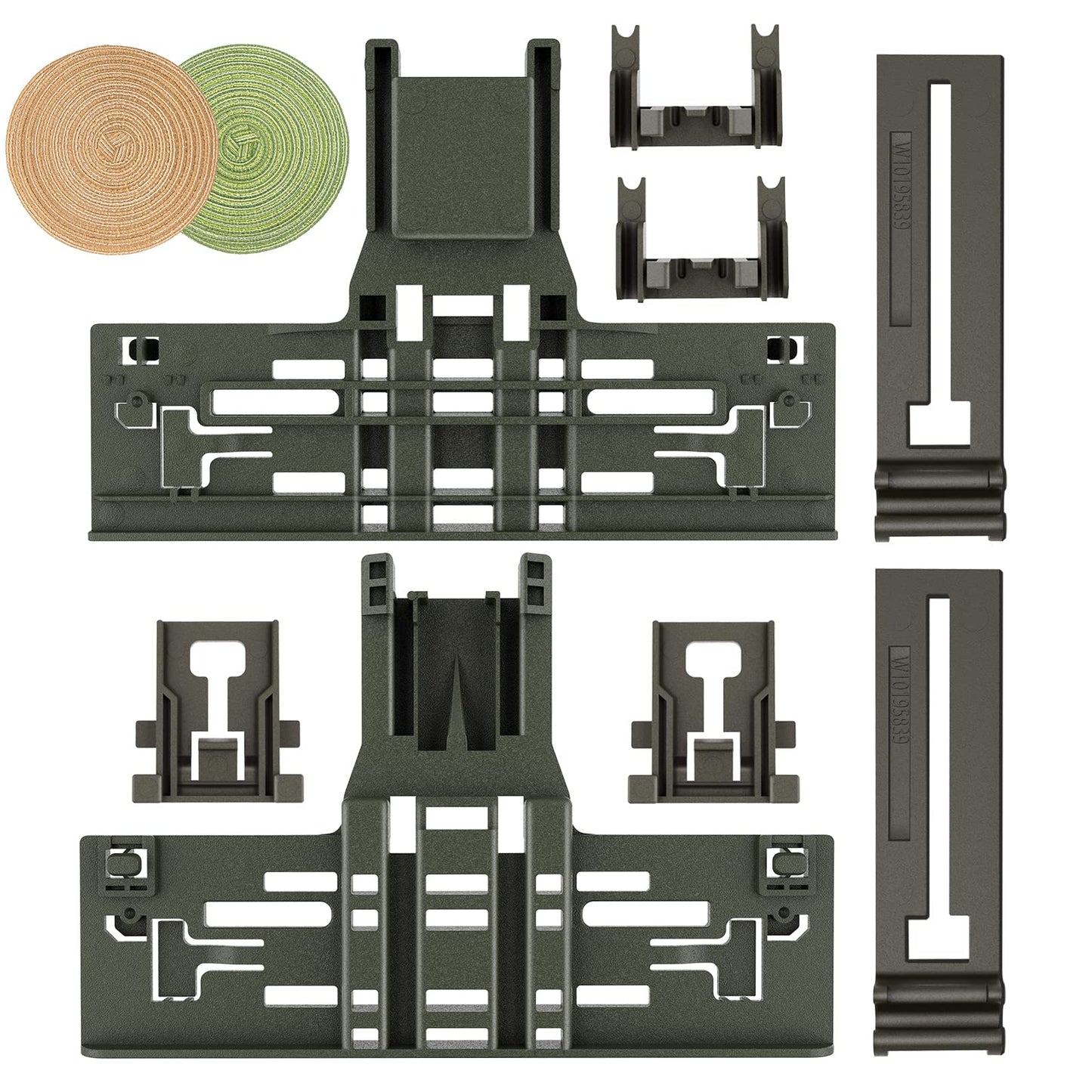 UPGRADED W10546503 Dishwasher Upper Rack Adjuster Compatible with Kitchenaid Whirlpool Dishwasher Parts Upper Rack WPW10546503 Dishwasher Top Rack Adjuster W10195840 Rack Adjuster Replacement