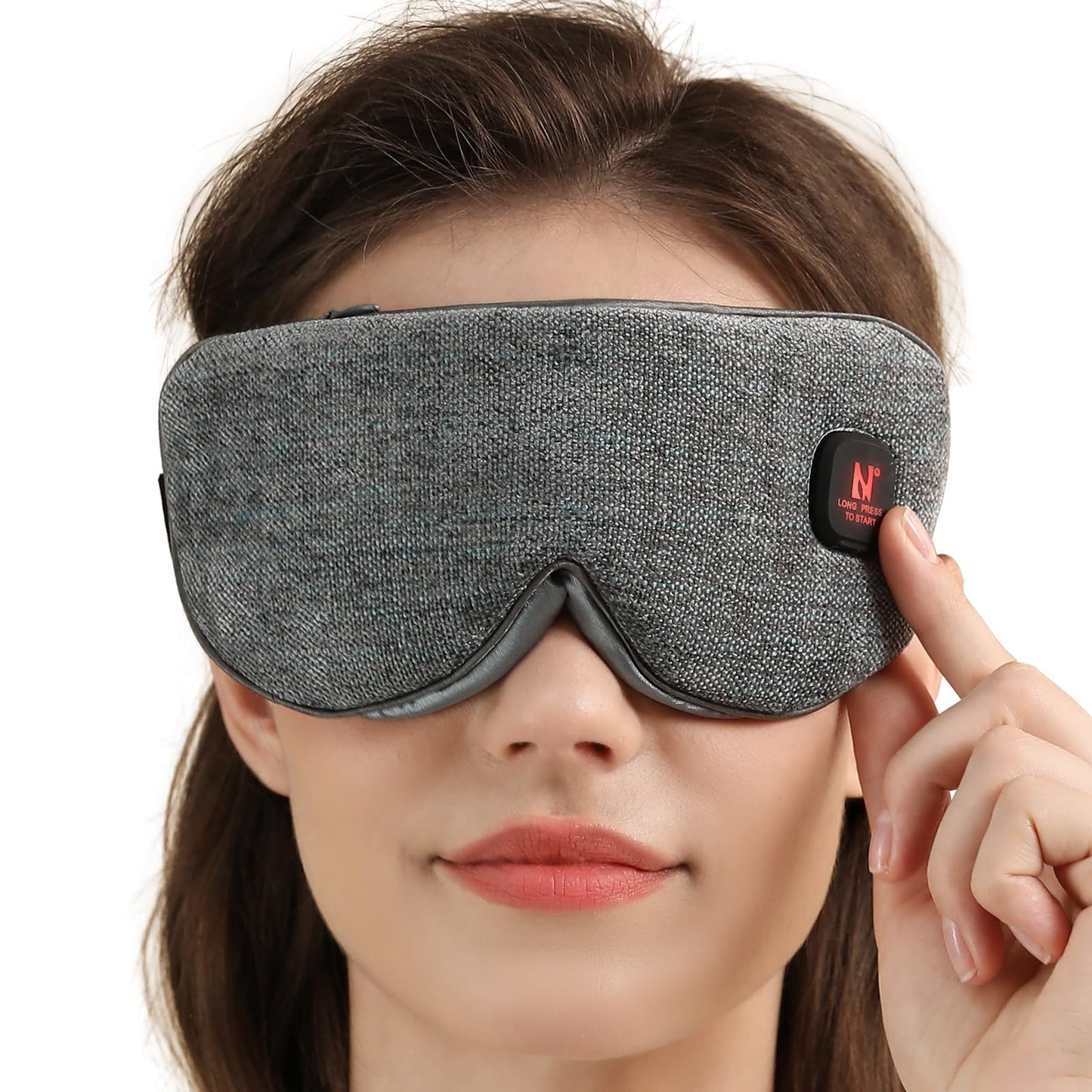 Aroma Season Cordless Heated Eye Mask for Dry Eyes, Warm Compress for Stye Blepharitis Chalazion MGD, Heat Therapy to Unclog Gland, Relaxing Sleep Mask Machine Washable Perfect Light Blocking(Gray)