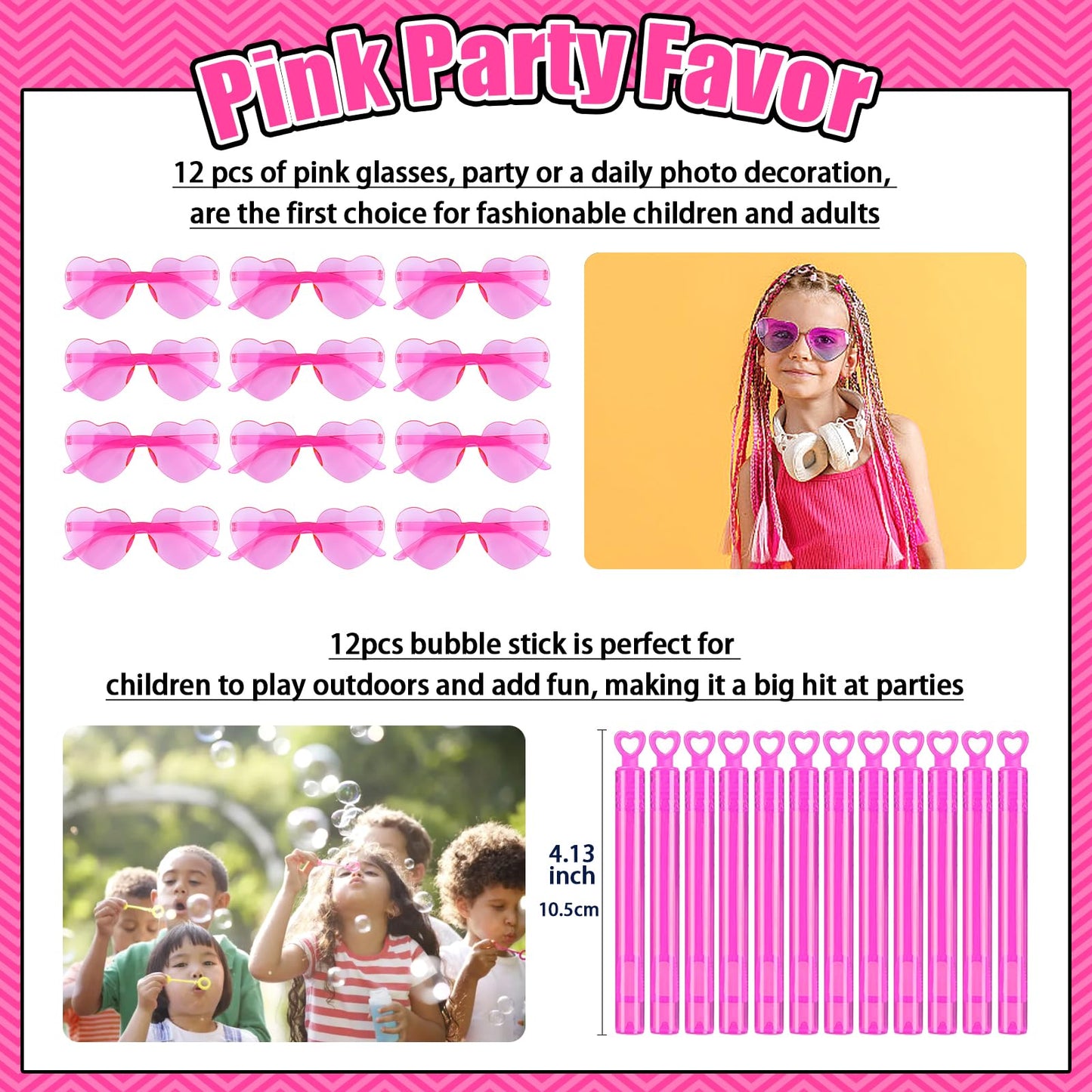 132Pcs Pink Birthday Party Favors Supplies with Goodie Candy Boxes Stuffers Includ Straw Glasses Bubble Stick Bracelet Keychain Tattoo Stickers Etc for Girls Birthday Party Decorations Supplies