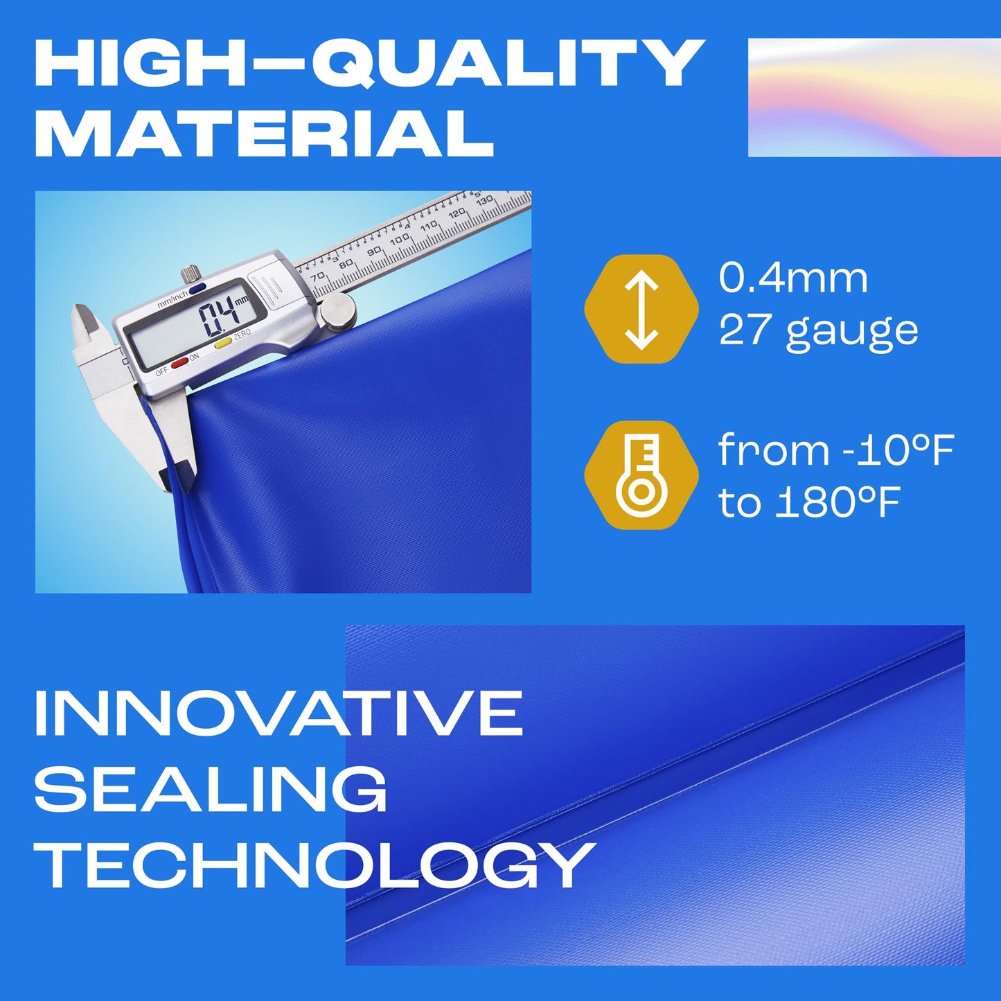 8 ft. Dual Chamber Pool Water Tubes for Pool Cover (6 Pack), Extra Durable 0.4 mm PVC (27 Gauge), Water Bags for Pool Cover Inground, Pool Winterizing Kit by Yankee Pool Pillow