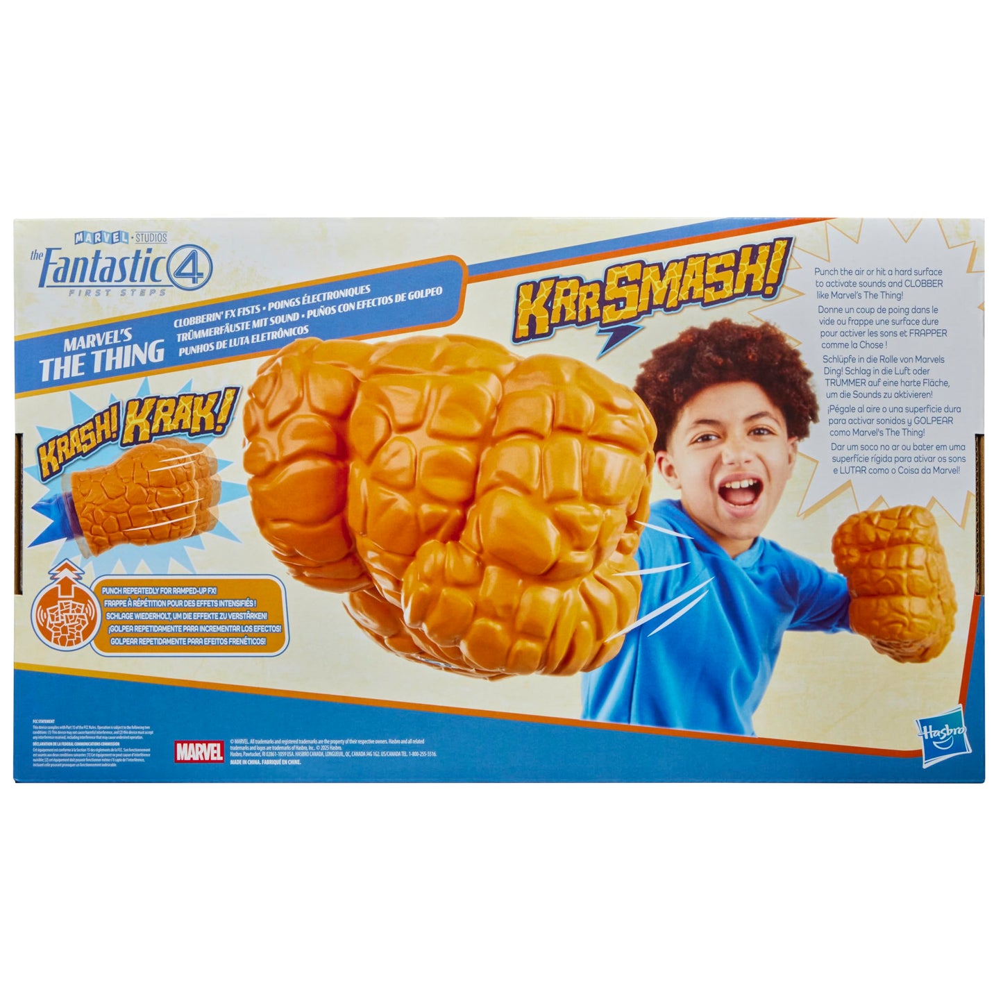 Marvel Studios’ The Fantastic Four: First Steps Marvel’s The Thing Clobberin’ FX Fists, Super Hero Role Play Toys for Costumes, Kids Ages 5+