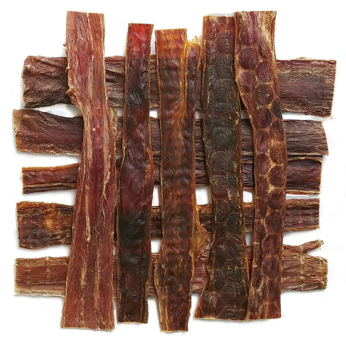 Burgham Beef Gullet Strips for Dogs & Puppies - Natural Dog Treats for Large or Medium Dogs - Oral Health Friendly Dog Chews - 12 Inches (10 Pack)