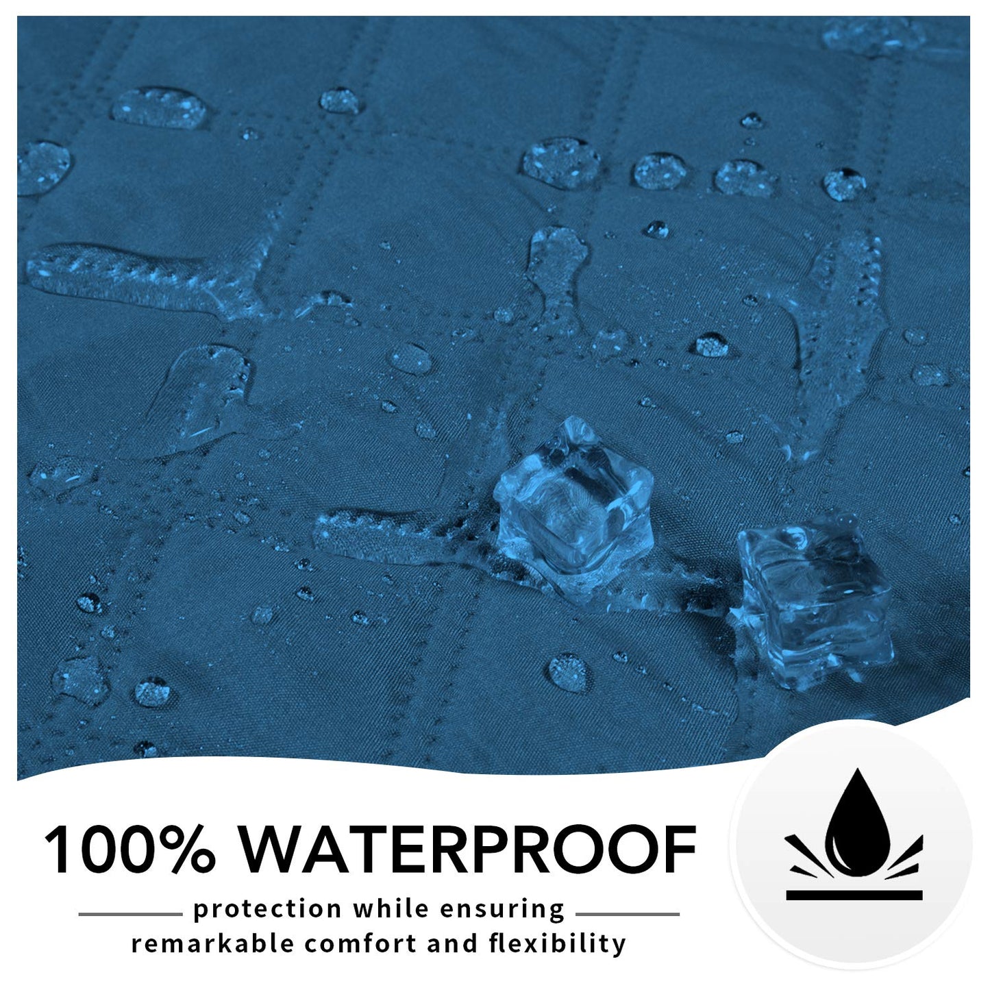 Easy-Going 100% Waterproof Dog Bed Cover Furniture Protector Sofa Cover Non-Slip Washable Reusable Incontinence Bed Underpads for Pets Kids Children Dog Cat(52x82in, Peacock Blue)