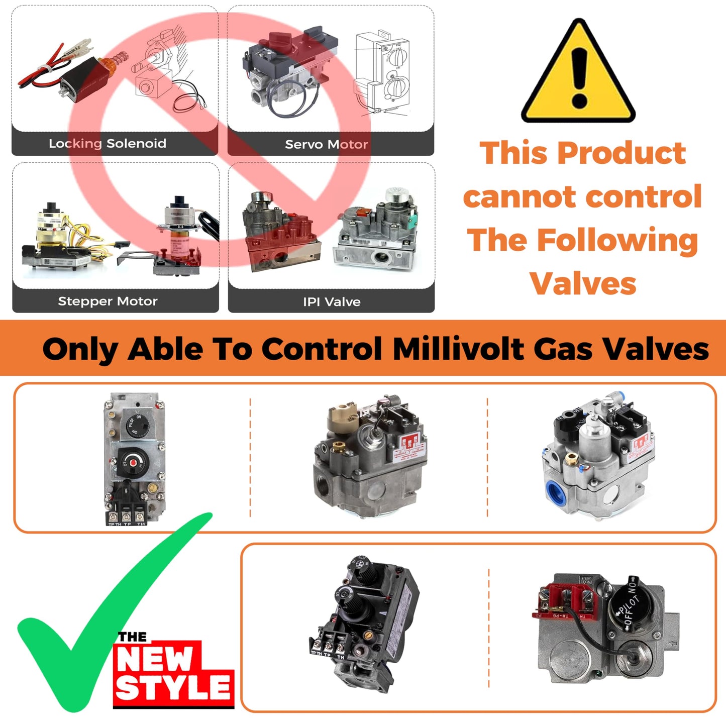 Fireplace Remote Control Kit,Thermostat, On/Off Remote Control, Timer, LCD Screen, Touch Key Buttons for Millivolt Valve System, Replace for skytech 1420-A, 1420TH-A, 1001-A, 1001TH-A and More.