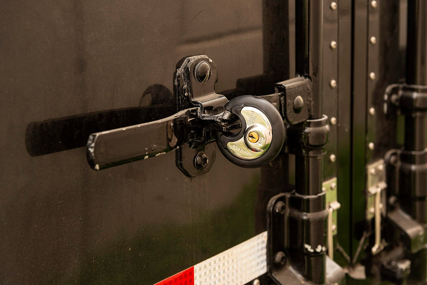 BRINKS - 70mm Commercial Stainless Steel Keyed Discus Padlock, 4-Pack - Stainless Steel Body and Shackle, Black