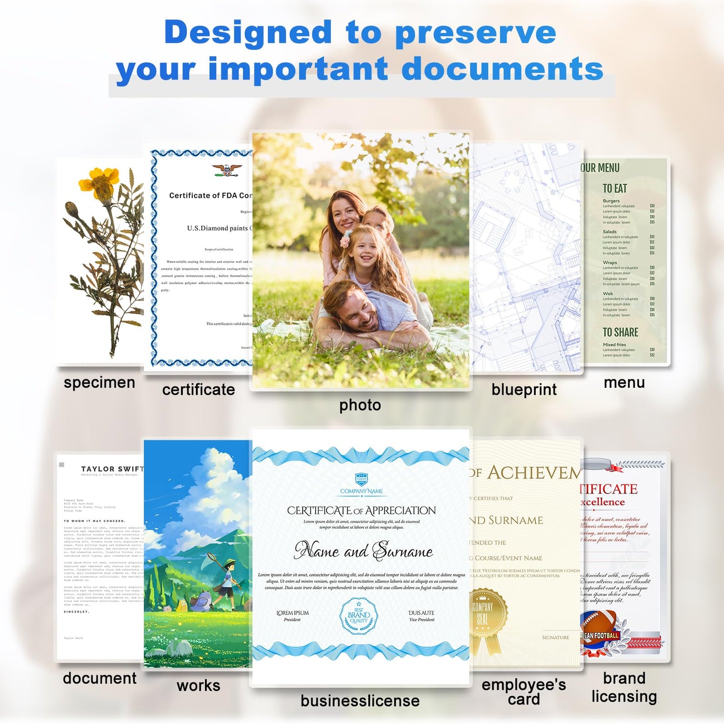 (300 Packs) NefLaca Thermal Laminating Pouches, 5 mil Clear Letter Size Plastic Paper Laminating Sheets 8.9" x 11.4"