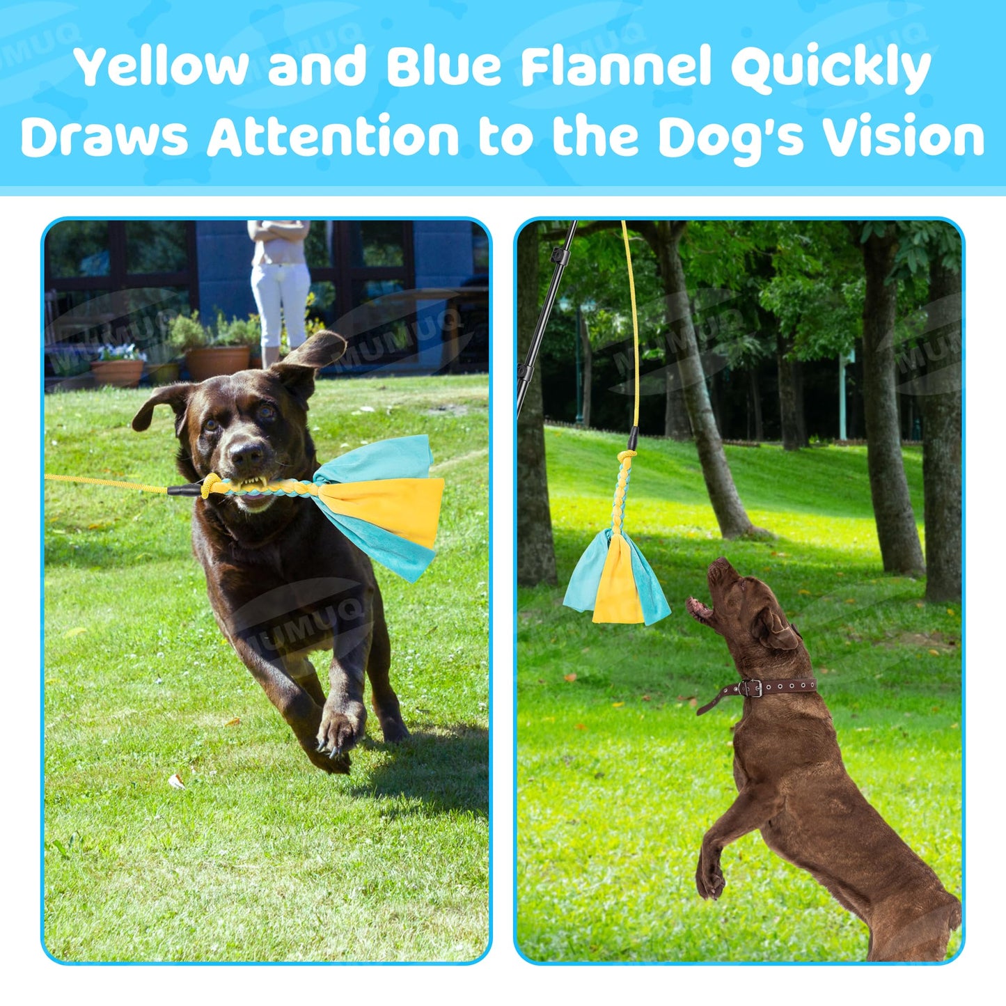 Flirt Pole for Dogs, Retractable Teasing Stick with Lure, Interactive Dog Toys for Outdoor Training Play Exercise, 40 Inch Flirt Stick for Dog Agility Training Equipment