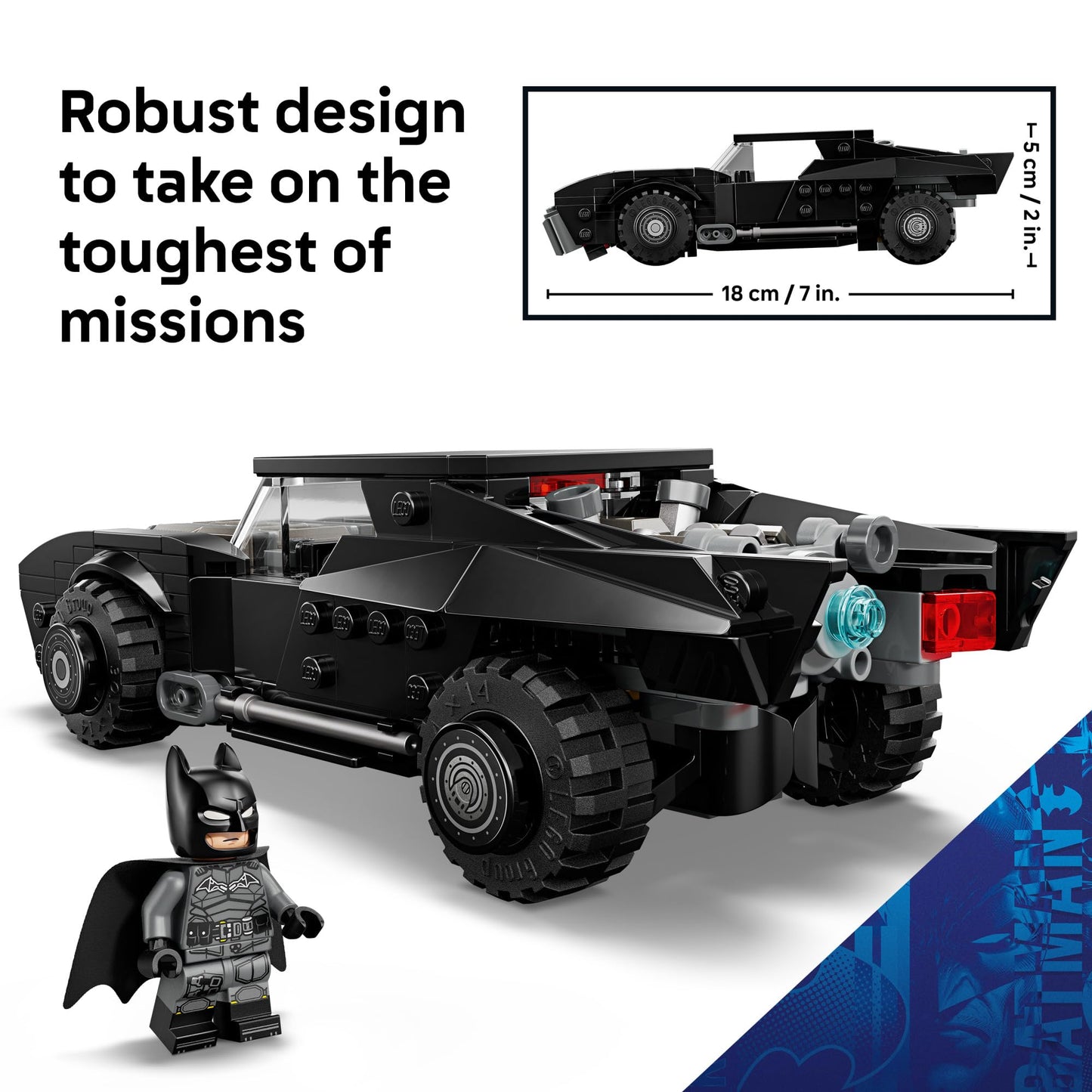 LEGO DC Batman: The Batman Batmobile Building Toy for Kids - Building Blocks with Minifigure & Golden Coin - Super Hero Room Decor for Boys & Girls, Ages 9+ - Gift Idea for Birthdays - 76332