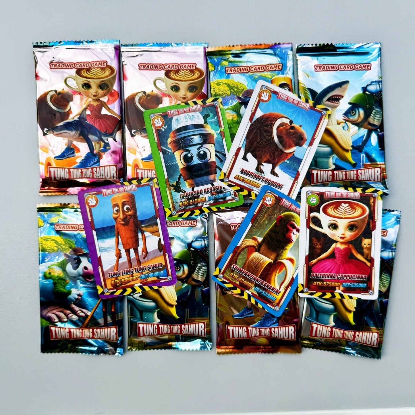 288PCS Italian Brainrot Cards, 2025 Official 1 Boxed (36 Packs ; 288 PCS), Featuring Characters Like Tralalero Tralala and Tung Tung Tung Sahur, Gold Card Flash Card Collection