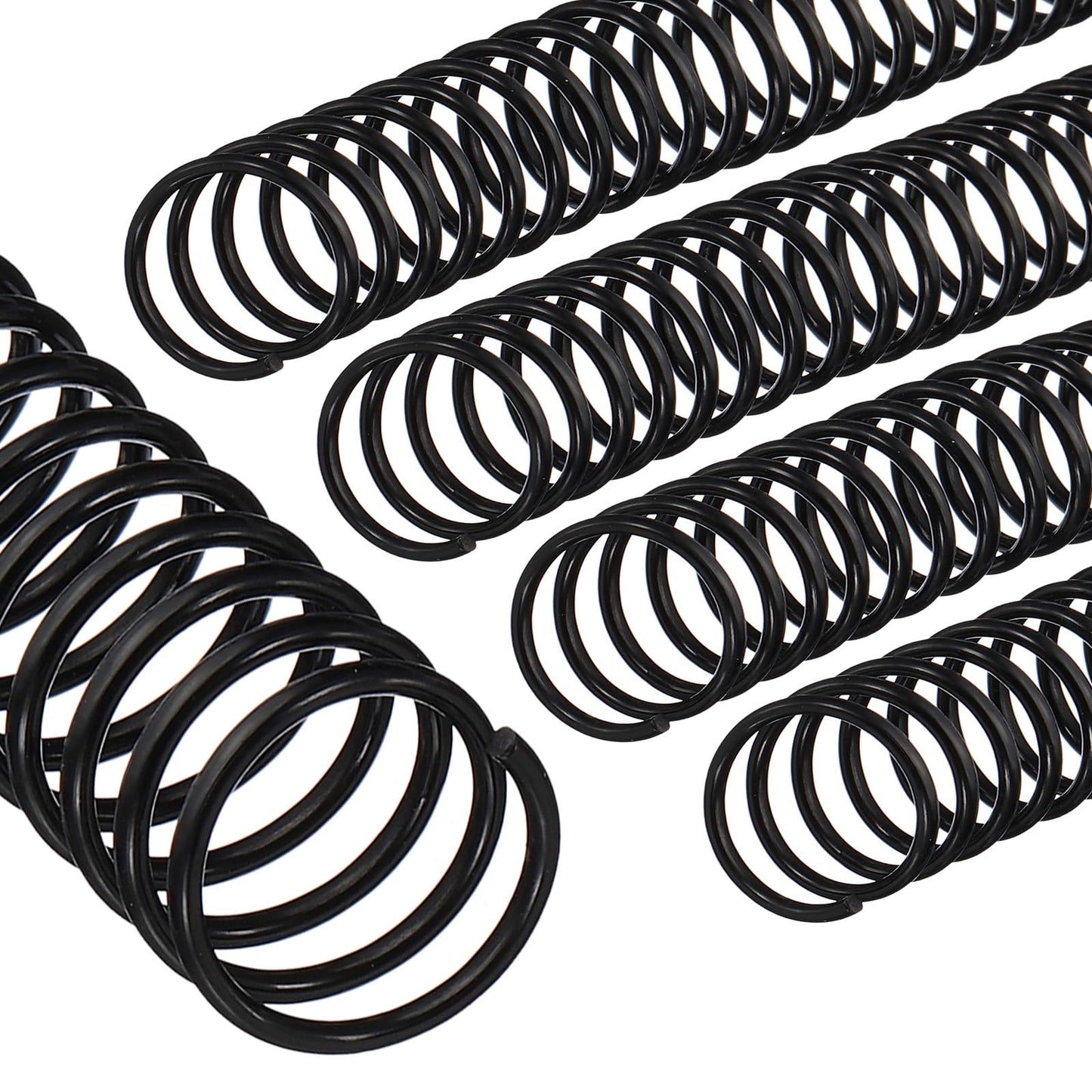 PATIKIL 16mm(5/8") Plastic Spiral Binding Coils, 50 Pcs Binding Spirals 140 Sheet Capacity 4:1 Pitch Binding Spirals for Binding Paper Sheets, Black