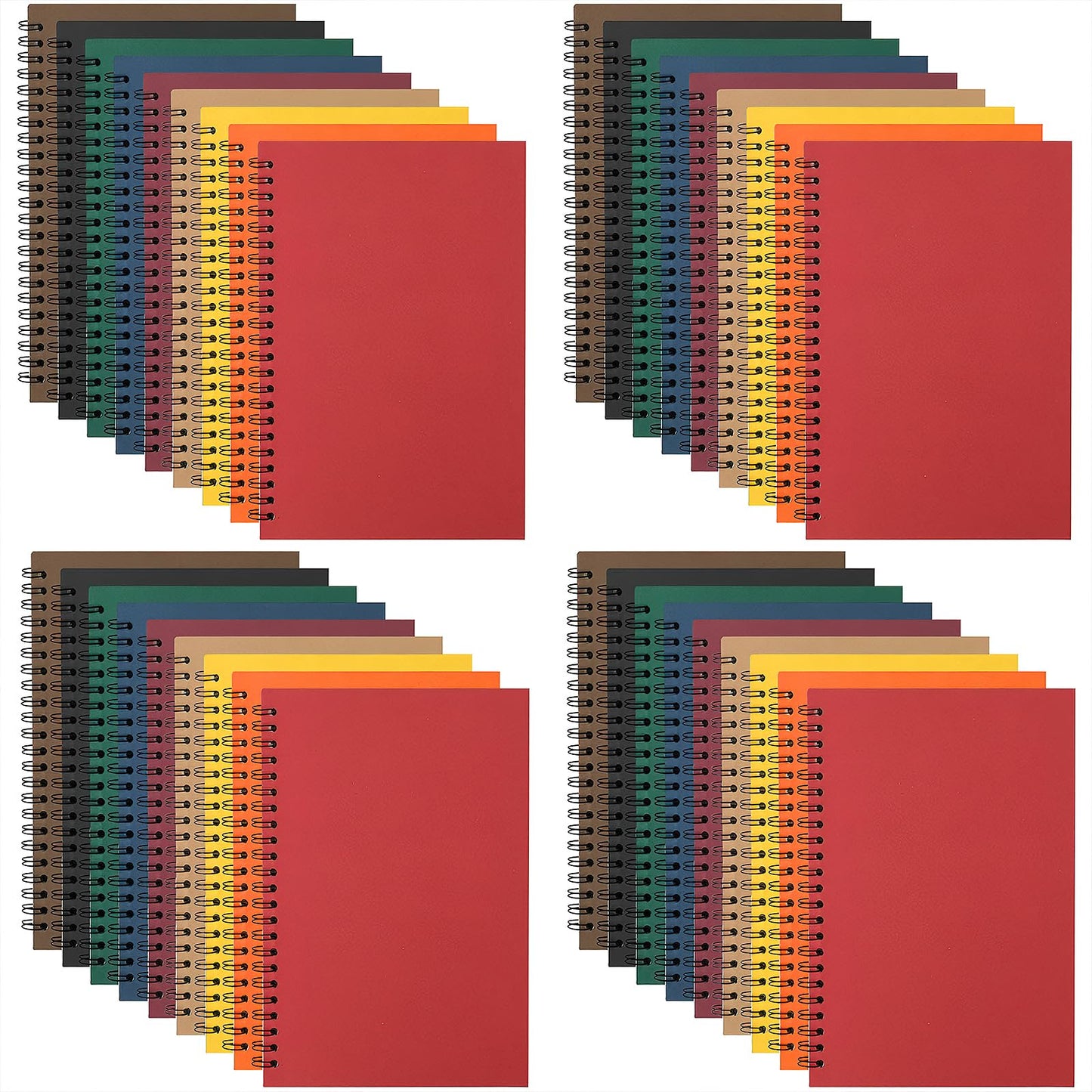 36 Pack Spiral Notebook College Ruled Journals Notebooks Lined 8.3 x 5.5 Inch Note Books Bulk A5 Writing Notebooks Thick Paper Notebook for Office Business School Supplies (Multi Color, 36 Pcs)