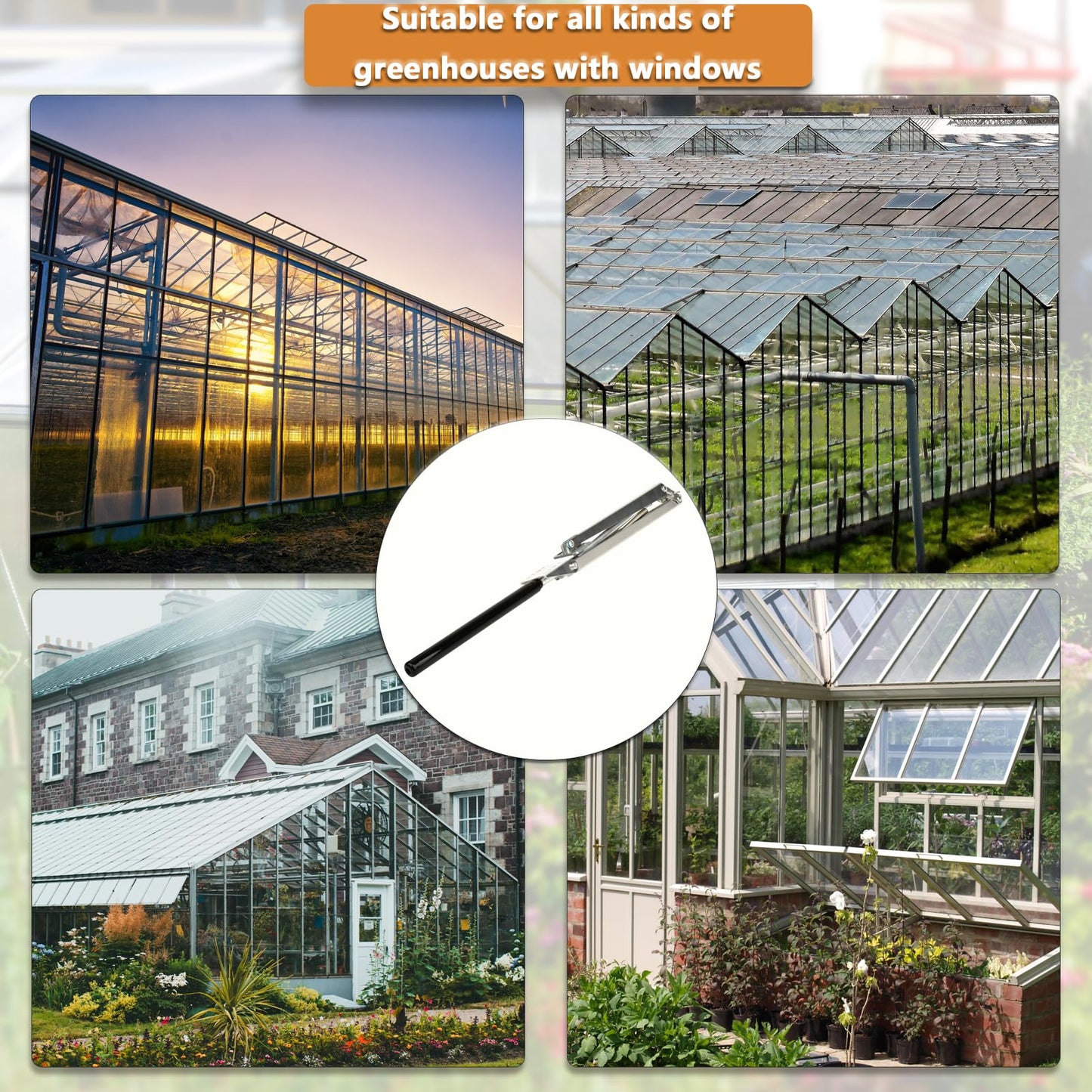 Holwim Greenhouse Vent Opener Automatic, Solar Heat Sensitive Auto Window Opener, Automatic Vents Opener for Greenhouse, Lifts 7kg/15lb (Single Spring)