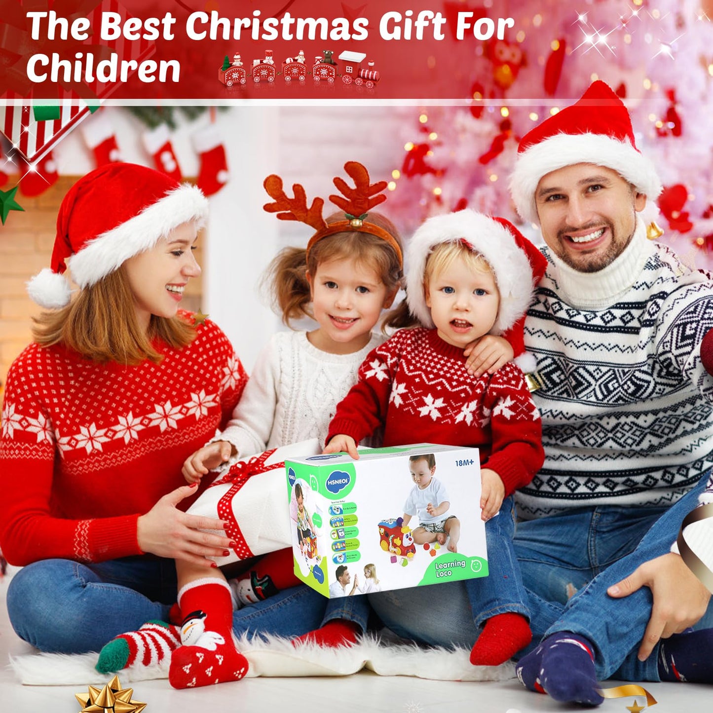 Baby Toys for 1 Year Old Boys Girls Gift Musical Train Infant Toddler Toys 6-12 12-18 Months Early Educational Crawling Learning with Blocks/Light Christmas Birthday Son Gifts for 6 8 9 10 12 Month