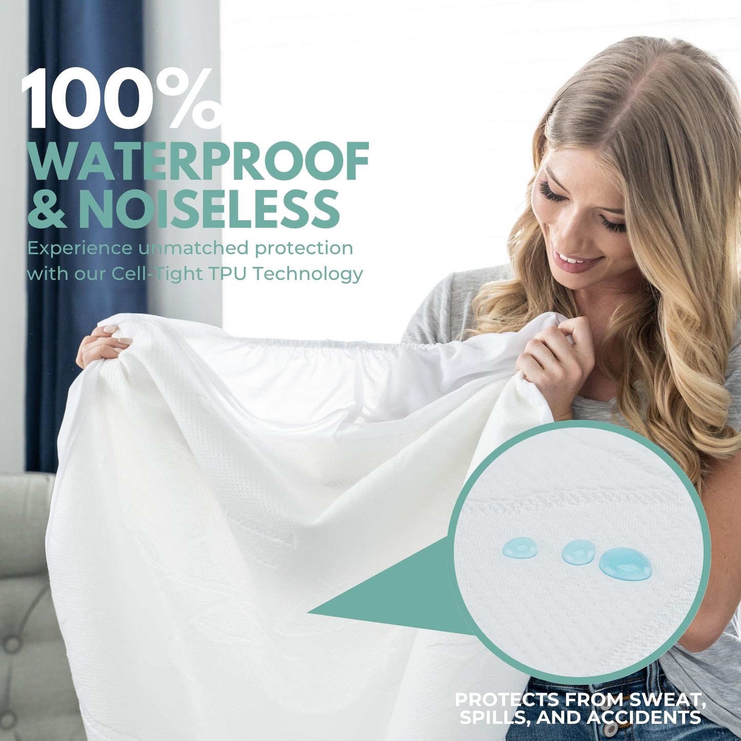 Crib Size 28x52” Premium Bamboo Waterproof Mattress Protector 100% Viscose from Bamboo, Hypoallergenic, Cooling Mattress Pad Cover, Soft Breathable Fitted Sheet Style up to 18" Deep - Rest Line