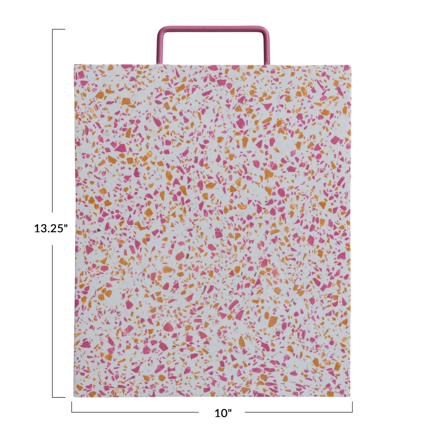 Creative Co-Op Resin Terrazzo Cheese and Cutting Board with Handle, Multicolor