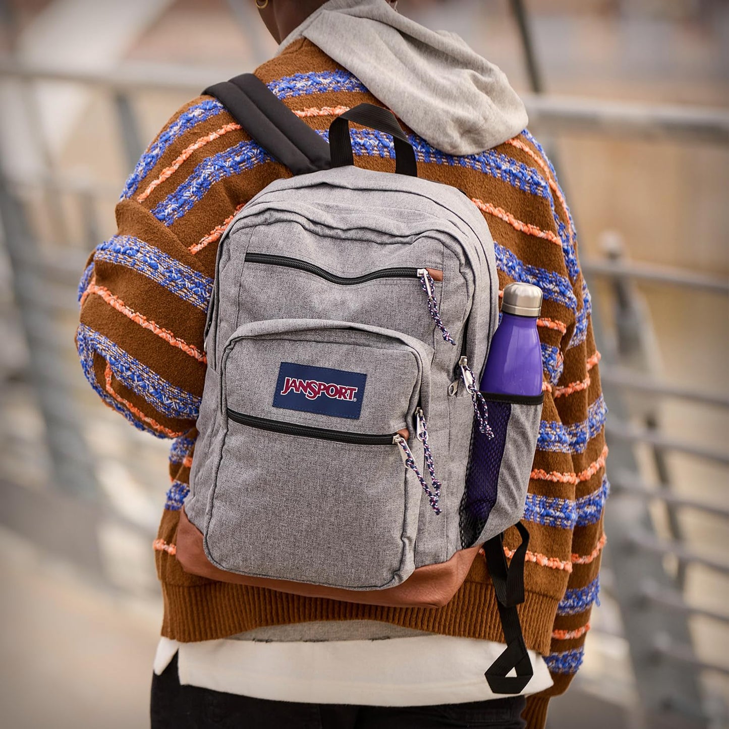 JanSport Cool Backpack with 38.1cm Laptop Sleeve, Large Computer Bag Rucksack with 2 Compartments, Ergonomic Straps, Faded Tapestry