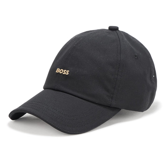 BOSS Women's Small Logo Cotton Twill Cap, Iconic Black, One Size