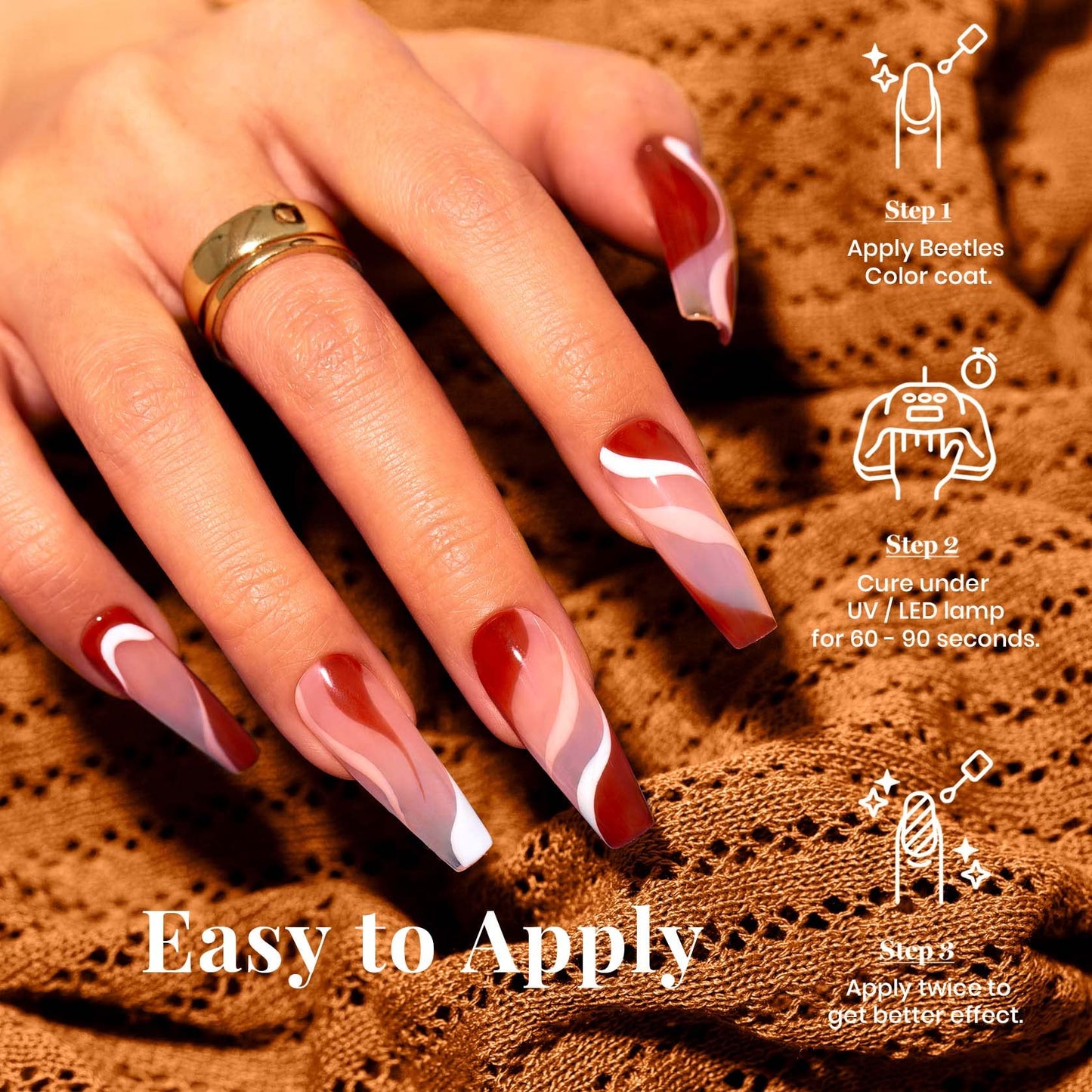 Beetles 23Pcs Fall Gel Nail Polish Kit Winter 20 Colors with Base Gel Top Coat Orange Brown Burgundy Red Gel Polish Set Soak off Uv Golden Glitter Holiday Nail Art Gift for Girls