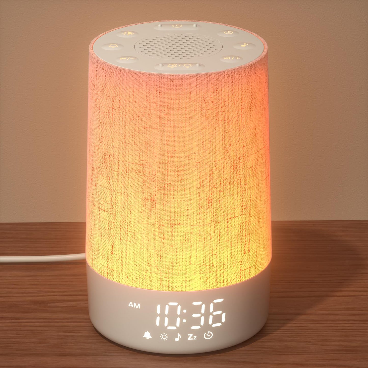 LIORQUE Sunrise Alarm Clock Wake Up Light 30 Soothing Sounds & White Noise, Digital Alarm Clock with Mains Powered for Bedroom, Adjustable 10 Brightness Levels & Night Light for Kids Adults