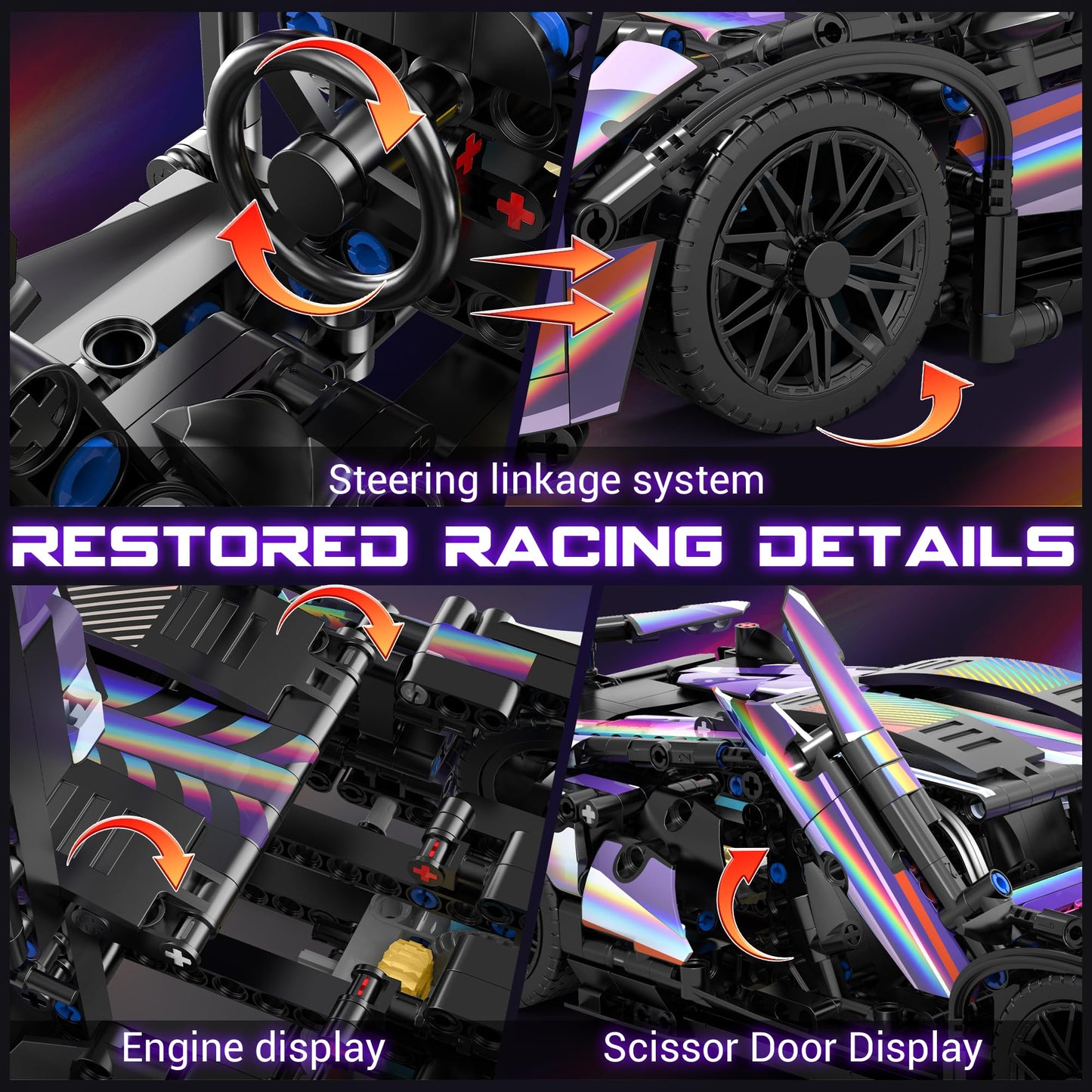 BAKA Sports Cars Building Kit for Kids, Teens, and Adults - 1:14 Lamborghini Sian Technic Car, STEM Educational Building Toys for 8+ Year Old Boys, Gift for Birthday, Christmas, 1064 PCS