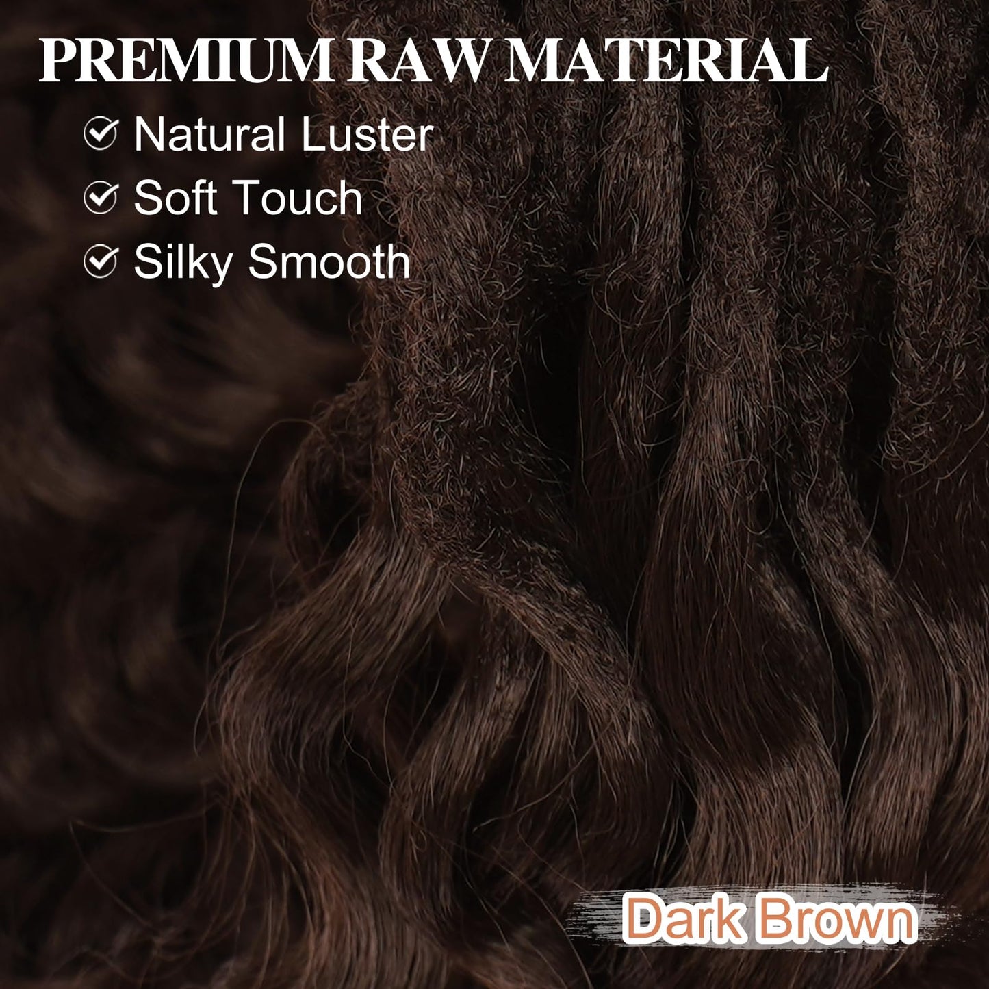 BARSDAR Deep Faux Locs Crochet Hair - Long Goddess Dreadlocks Wavy Crochet Hair for Black Women, 24 Inch 3 Packs Synthetic Soft Faux Locs with Curly Ends Crochets Dreads Pre Looped - Dark Brown