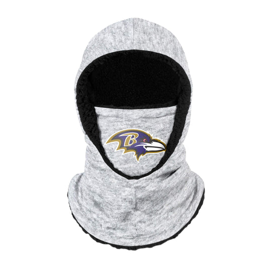 Baltimore Ravens NFL Heather Grey Big Logo Balaclava Hooded Gaiter