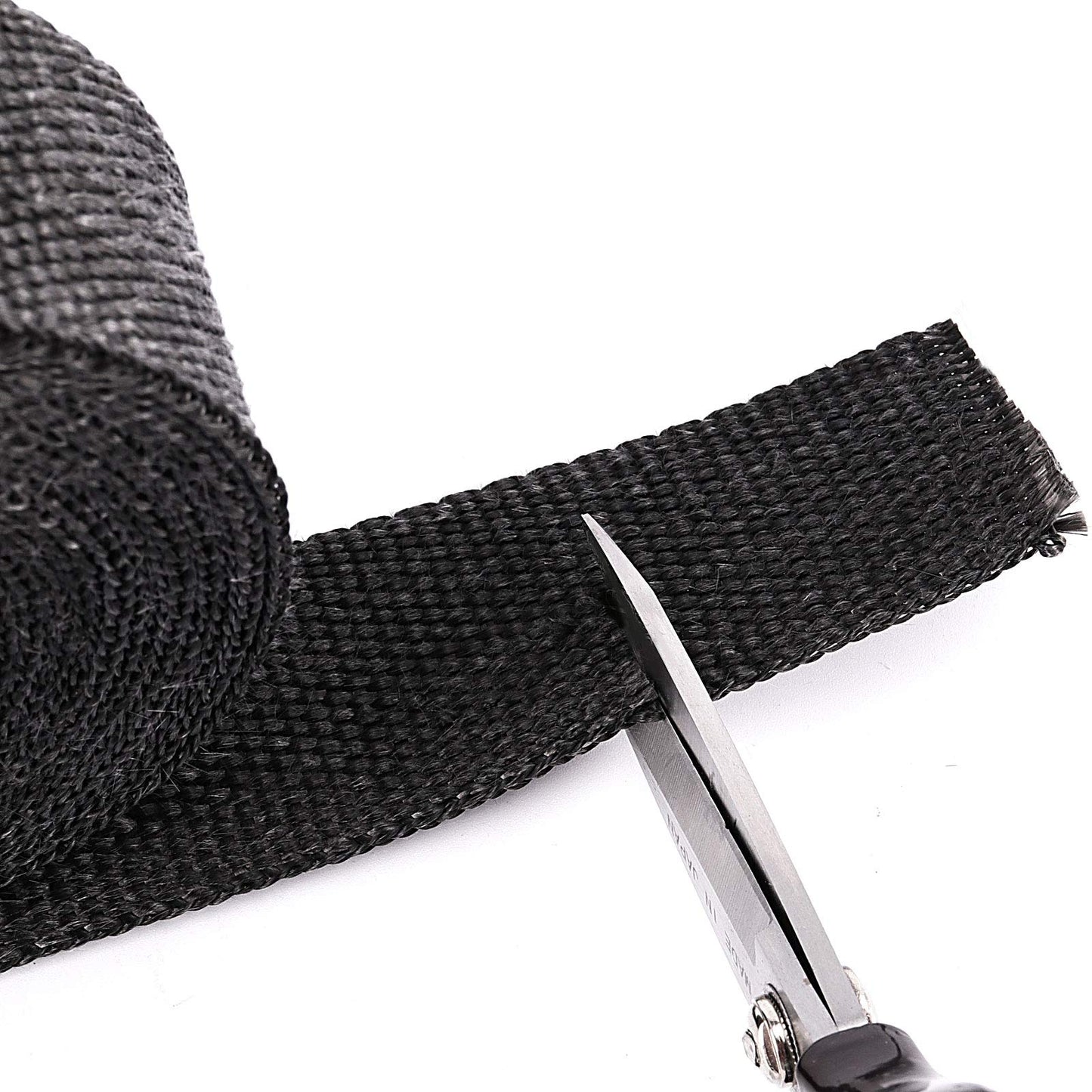ZOENHOU 2 Rolls 2 Inch x 50 Feet Exhaust Heat Header Wrap, Fiberglass Pipe Wrap with 20 Stainless Ties, Black Exhaust Heat Shield Tape for Machine Manifold Exhaust Pipes