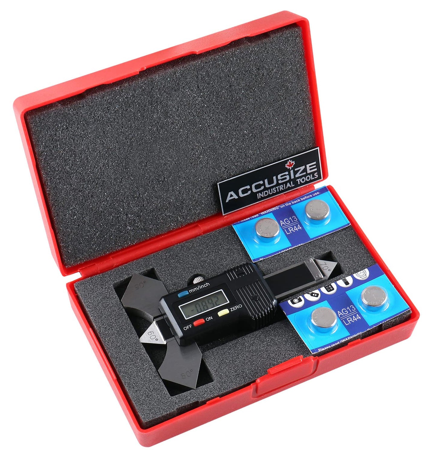 Accusize Industrial Tools 0-20 mm x 0.0001 mm Digital Welded Seam Caliper in Fitted Box, S906-C429