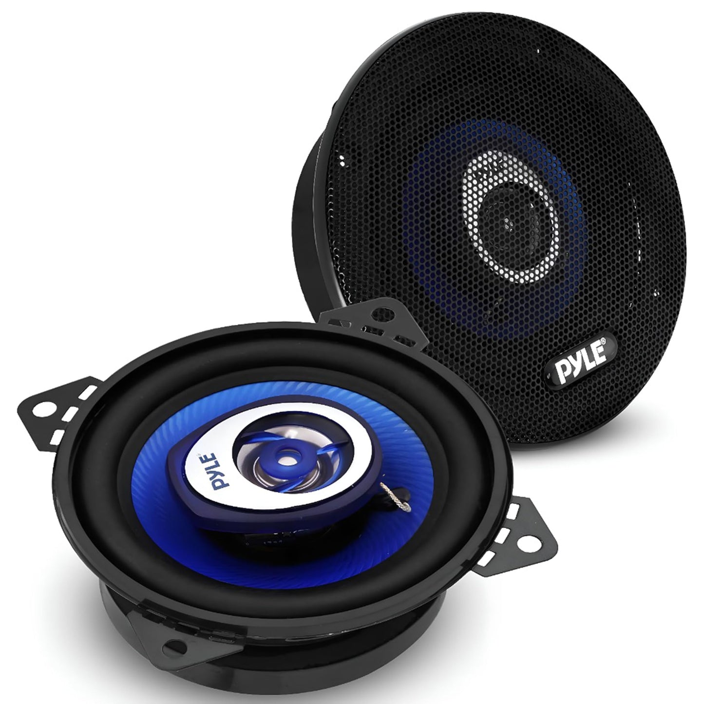 6.5" Three-Way Sound Speaker System - 180 W RMS/360W Power Handling W/ 4 Ohm Impedance and 3/4'' Piezo Tweeter For Car Component Stereo, Round Shaped Pro Full Range Triaxial Loud Audio