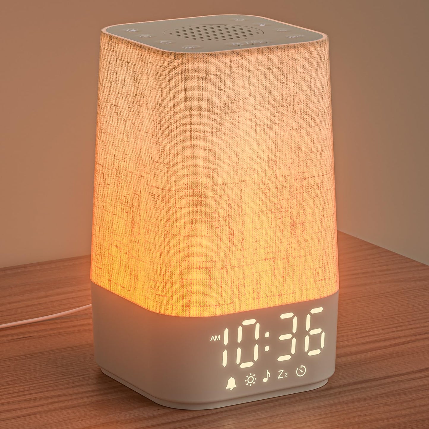 LIORQUE Sunrise Alarm Clock Wake Up Light with 30 Soothing Sounds Dimmable Display, Digital Alarm Clock with Mains Powered for Bedroom, Night Light & White Noise Sound Machine for Kids Adults