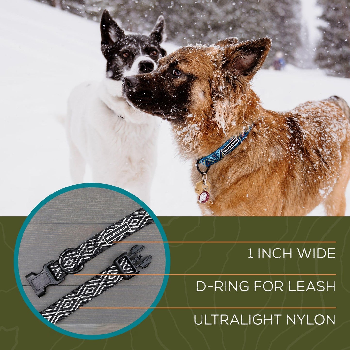 Wilderdog Ultralight Collar Series for Dogs - Small - Lilac